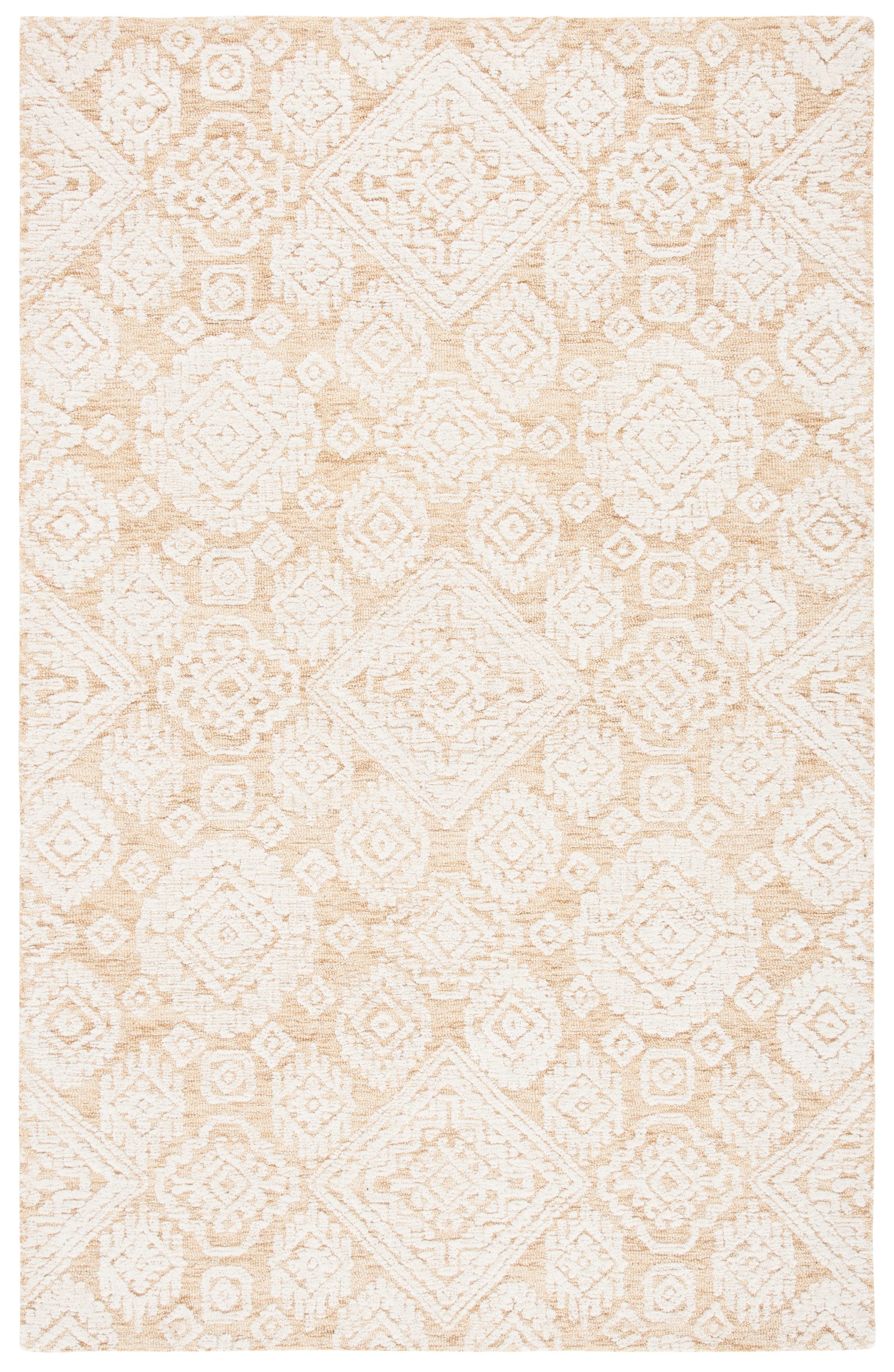 Safavieh MET987D-5 Metro Gien 5 x 8 (ft) Tufted Wool Gold/Ivory Rectangular Indoor Abstract Bohemian/Eclectic Area rug