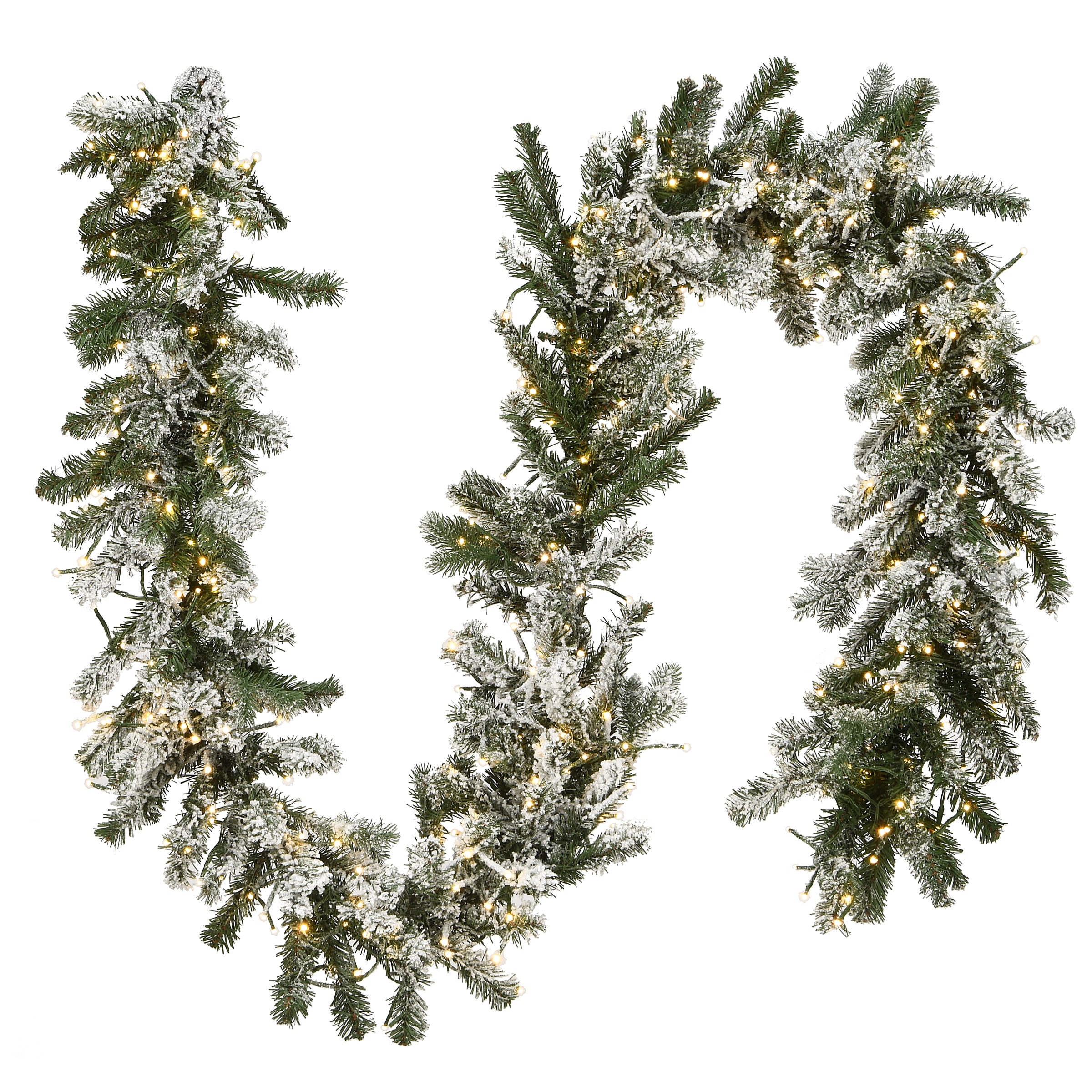 National Tree Company PESL3-315DK-9B Indoor/Outdoor Pre-lit Electrical outlet 9-Feet Spruce Artificial Garland with Multicolor LED Lights