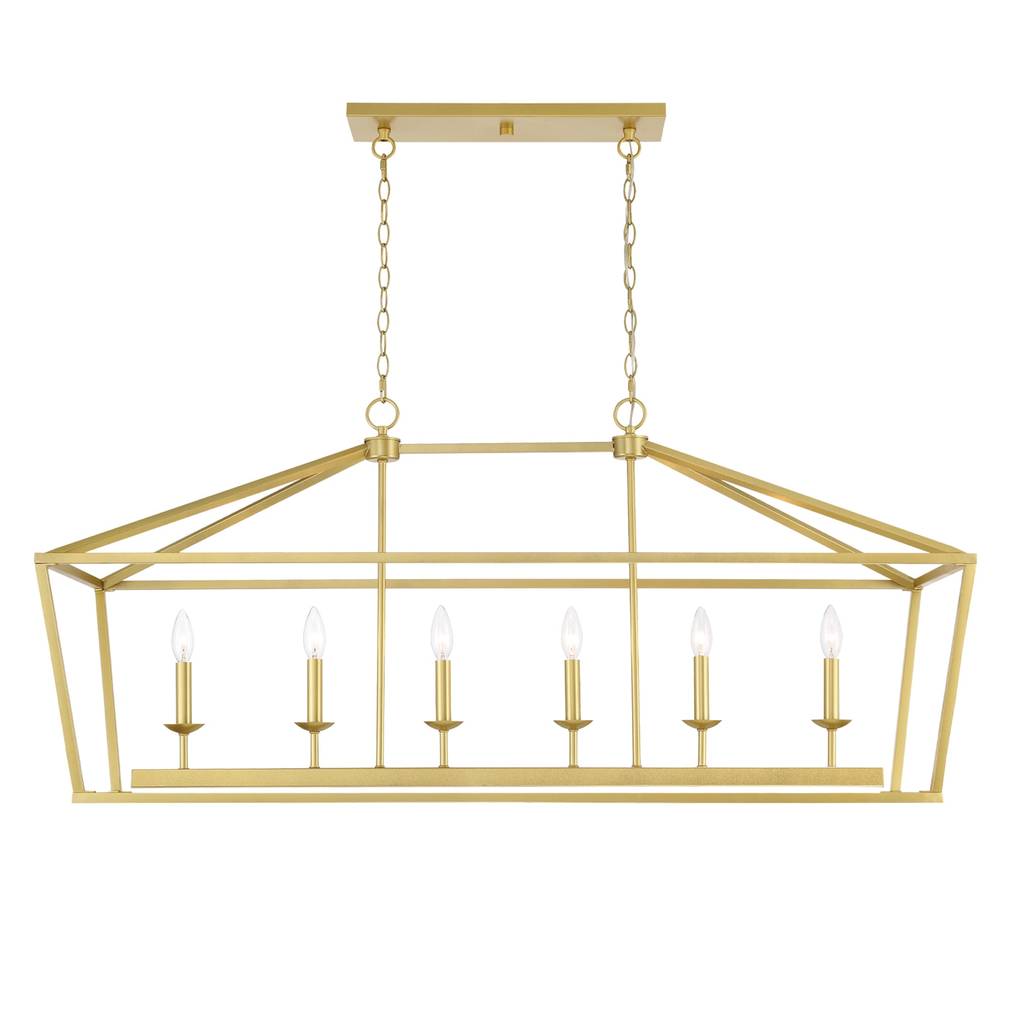 ACROMA Colmar 6-Light Satinbrass Modern/Contemporary LED Dry rated ...