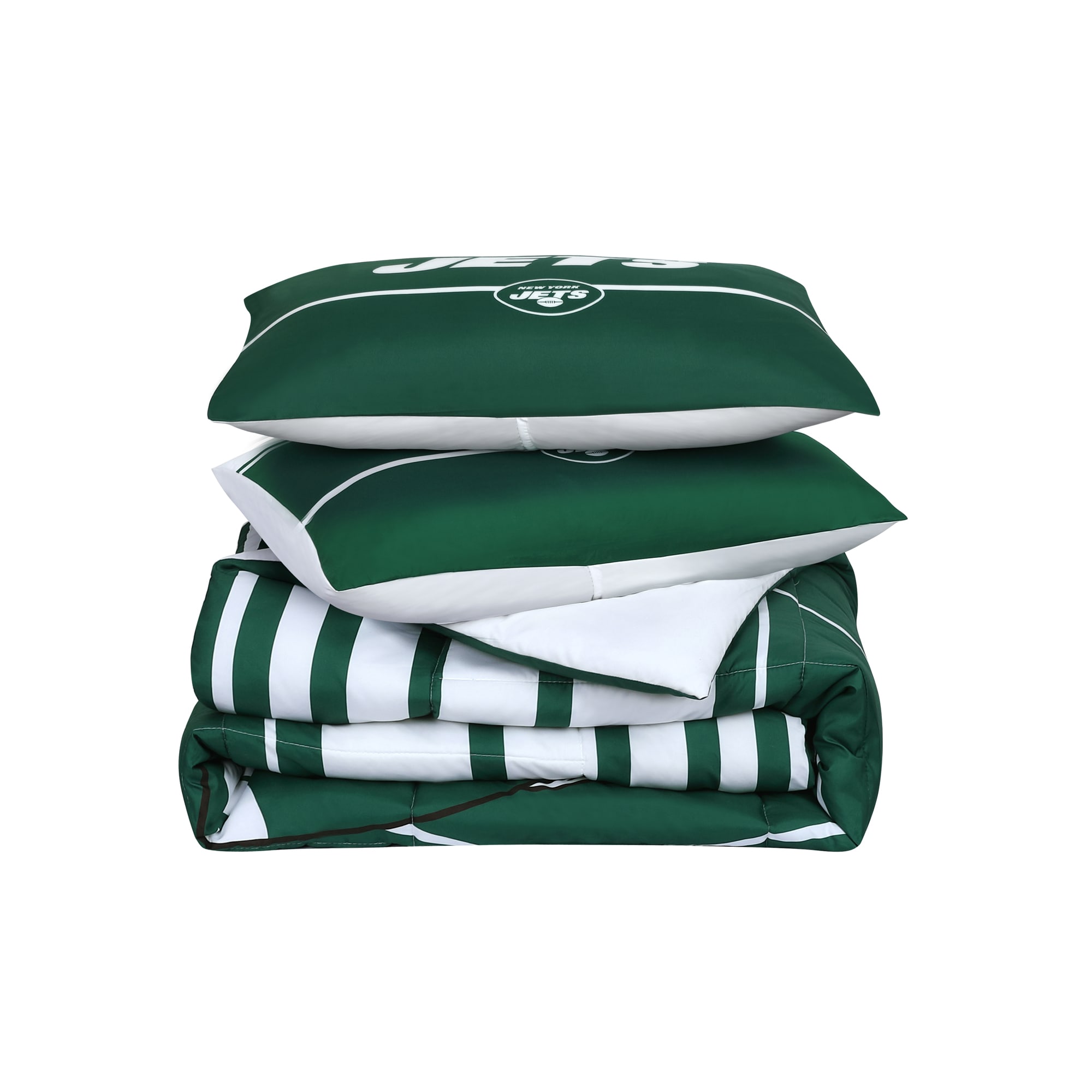 New York Jets Heathered Stripe 3-Piece Full/Queen Bed Set