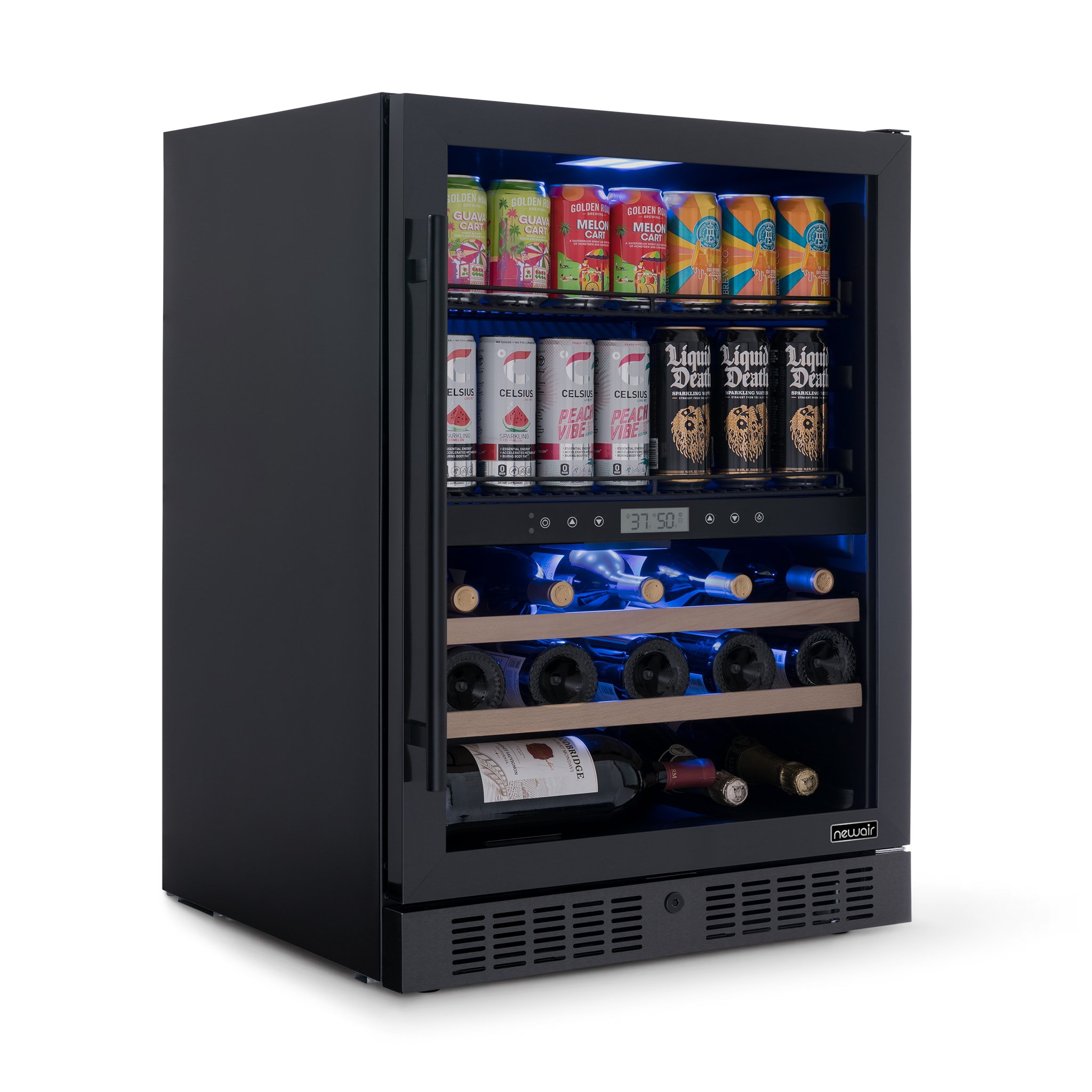 NewAir AWB-401DB-B 23.43-Inches W 24 -Bottles Black Dual Zone Cooling Built-in Indoor Wine Cooler