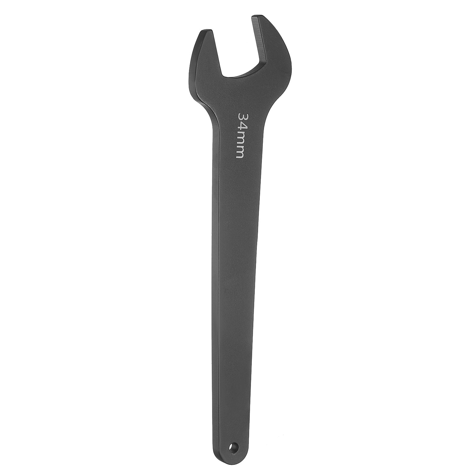 Harfington Single Open End Wrench 34mm Metric 15 Degree Offset Angle U-Shaped Open Ended Spanner Small Flat Head Blackening Wrench with Straight Shank for Automotive Repair Furniture Assembly #S26030900UX1046
