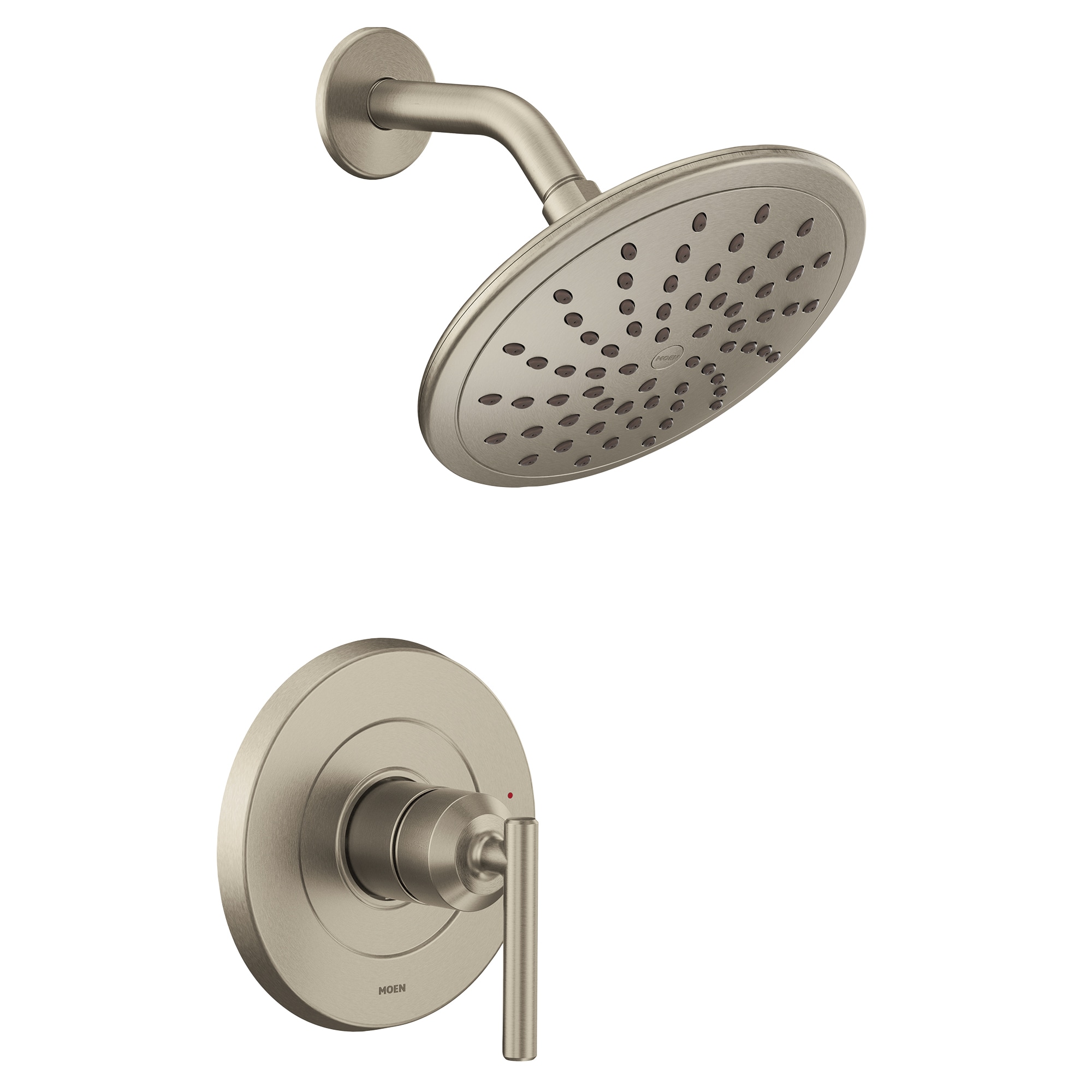 Moen Gibson Brushed Nickel 1 Handle Single Function Round Shower Faucet In The Shower Faucets 