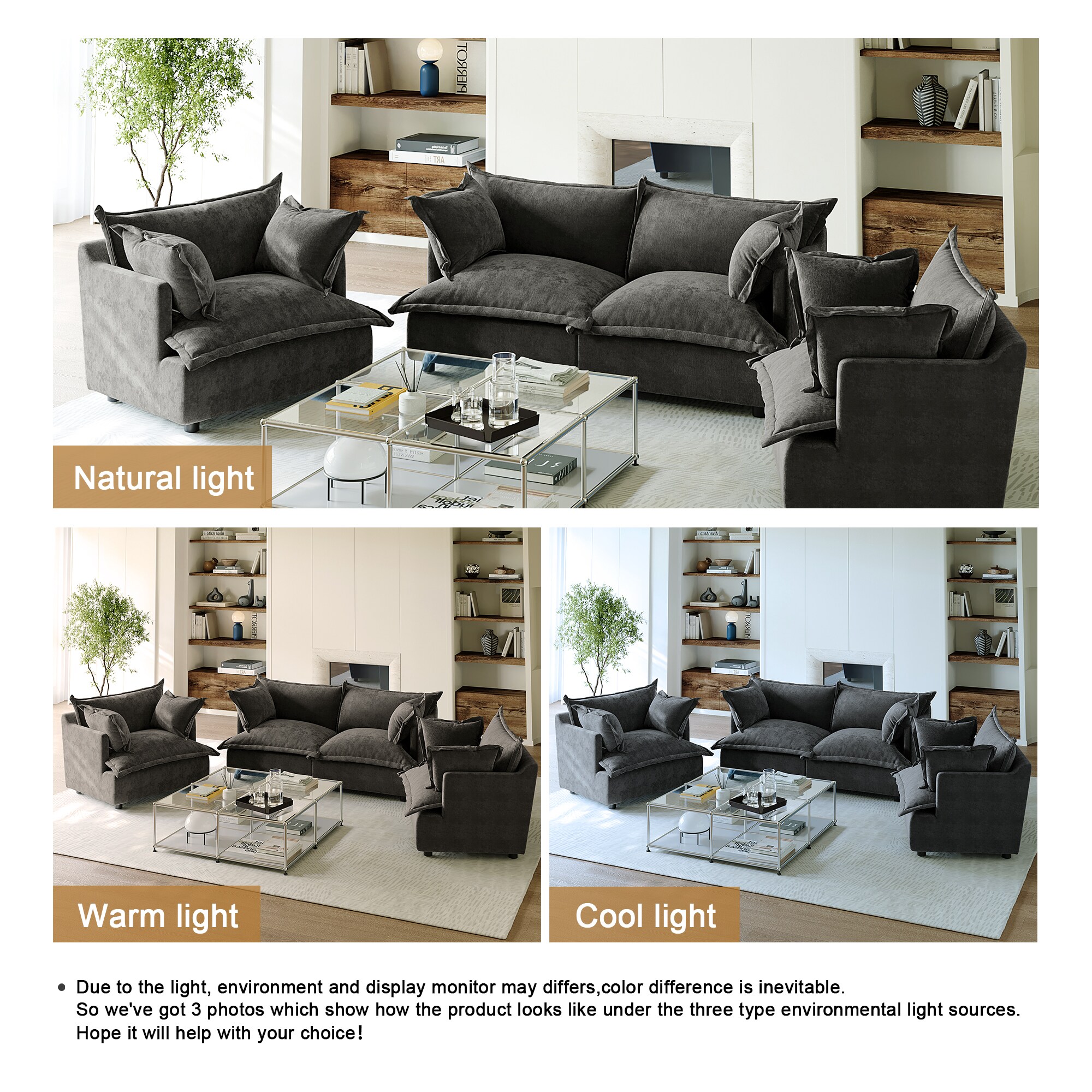 Dreamsidea CS11-GRA-LR-2SC Sofas-Loveseats - View #4