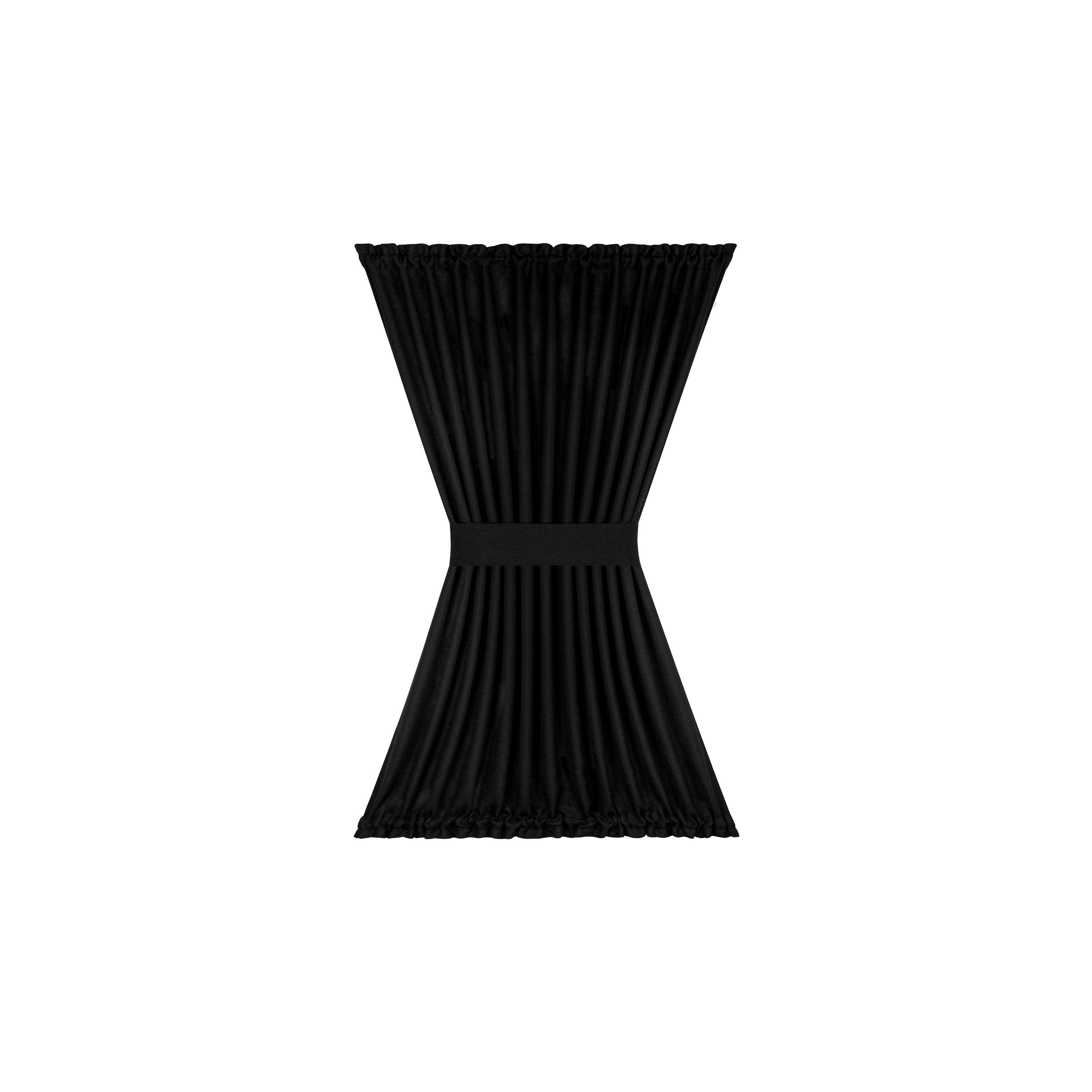 Achim DR54X40BK6 40-Inches Black Light filtering Rod pocket Single curtain panel