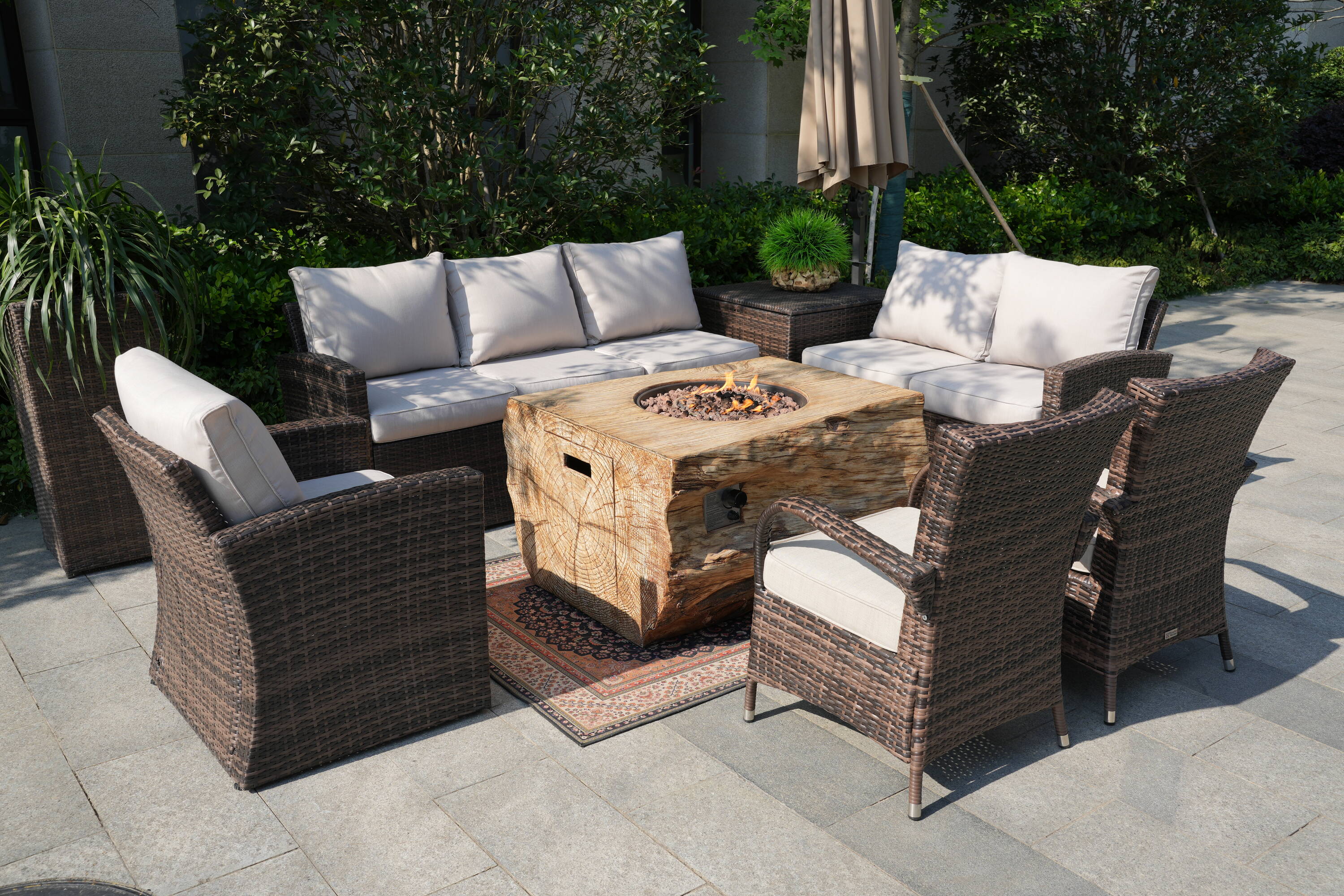 Direct Wicker DWG-03B2170&1122B Patio-Conversation-Sets - View #2