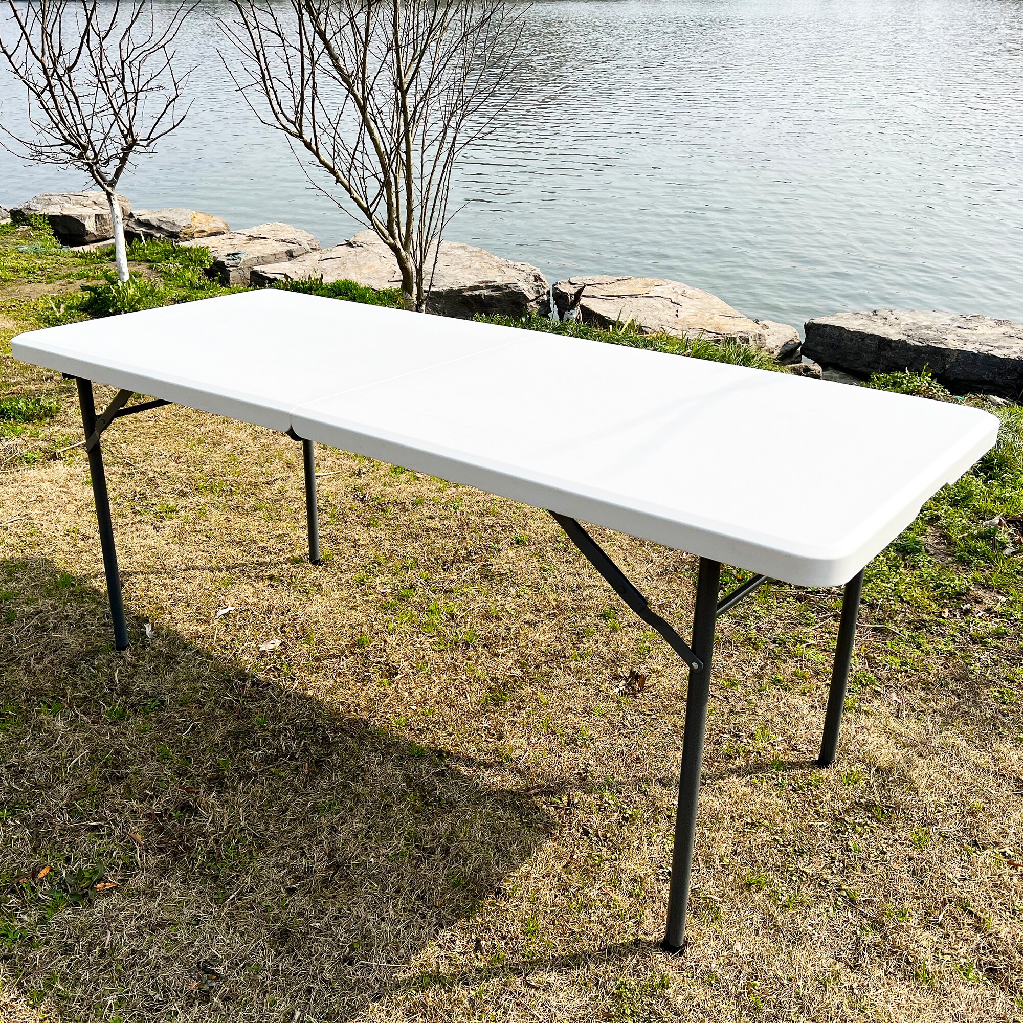 Clihome 6ft Outdoor Grade Folding Picnic Table In The Picnic Tables ...