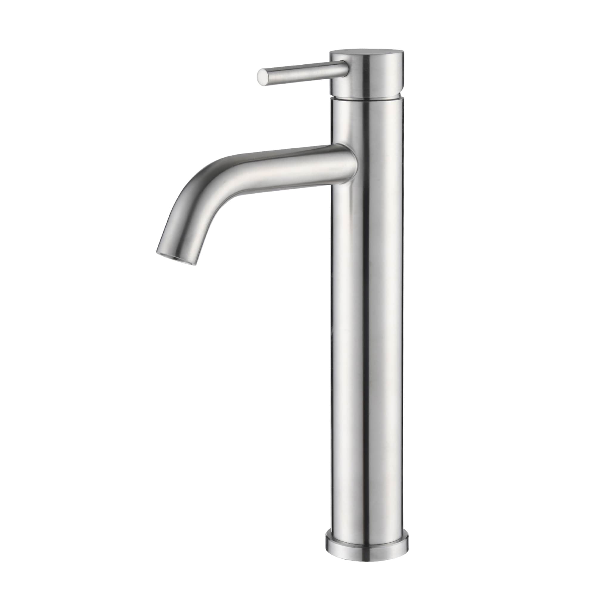 CASAINC CA-B4190-MW Bathroom Sink Faucet Brushed Nickel Single hole 1-handle High-arc Commercial/Residential Handle Bathroom Sink Faucet
