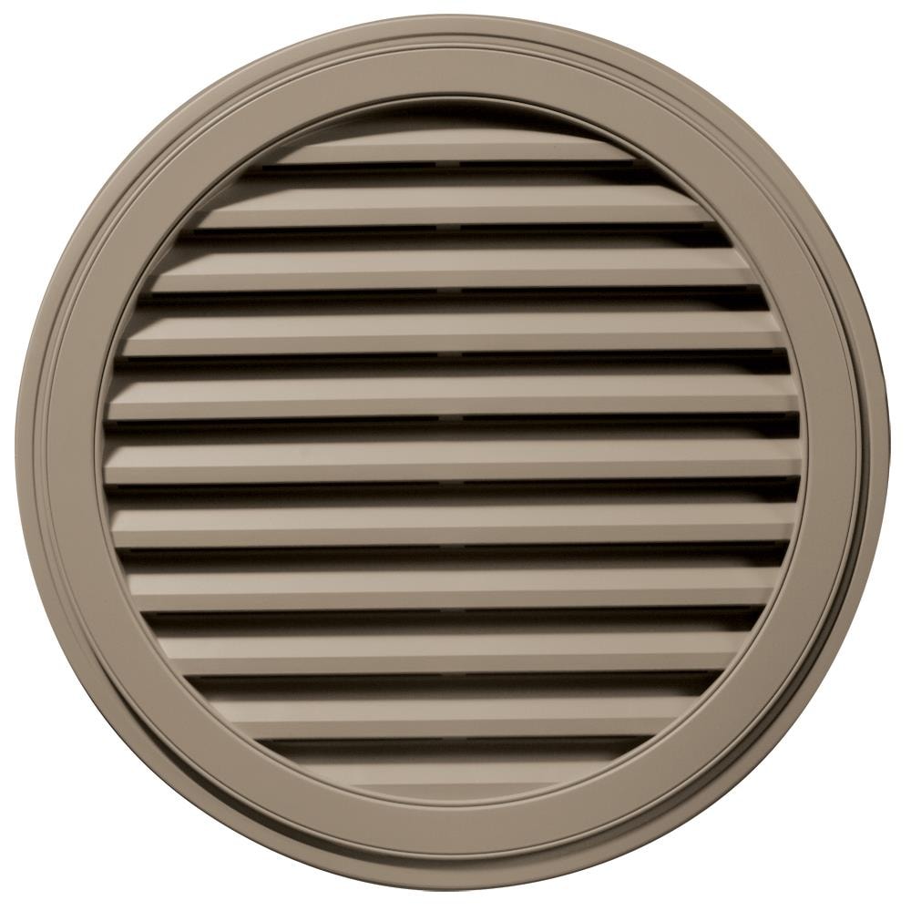 Builders Edge 120033636095 36-in x 36-in Clay Round Vinyl Gable Louver Vent