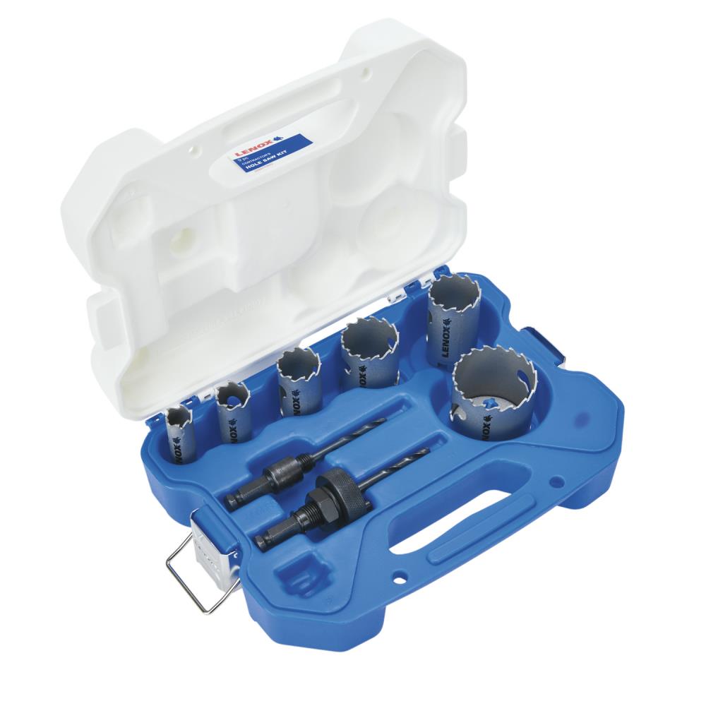 Kobalt Bi-metal Arbored Hole Saw Set (13-Piece) with Hard Case in the Hole  Saws & Kits department at