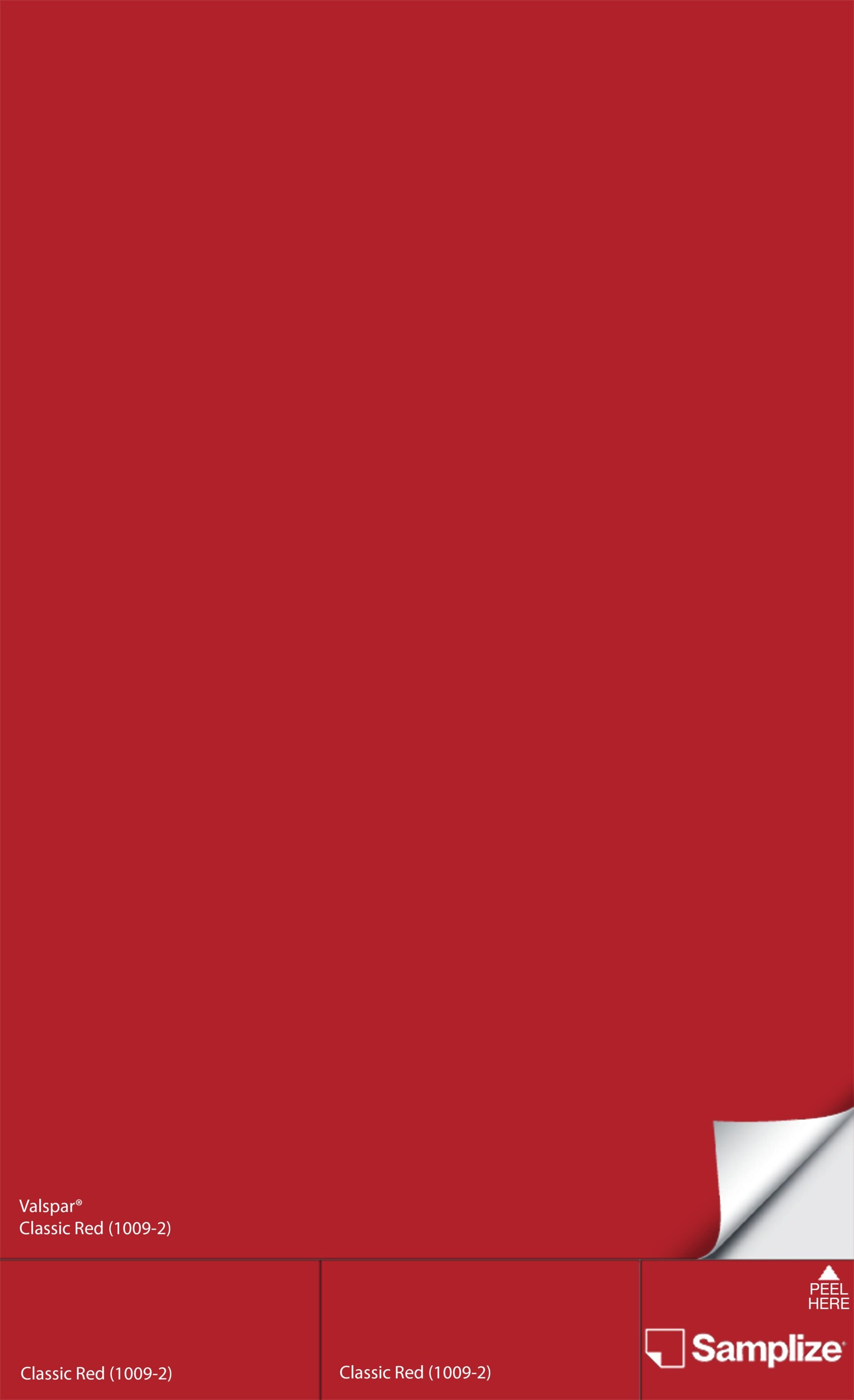 Samplize V-(1009-2)-12 Classic Red 1009-2 Peel and Stick Paint Sample (9-in x 14-3/4-in)