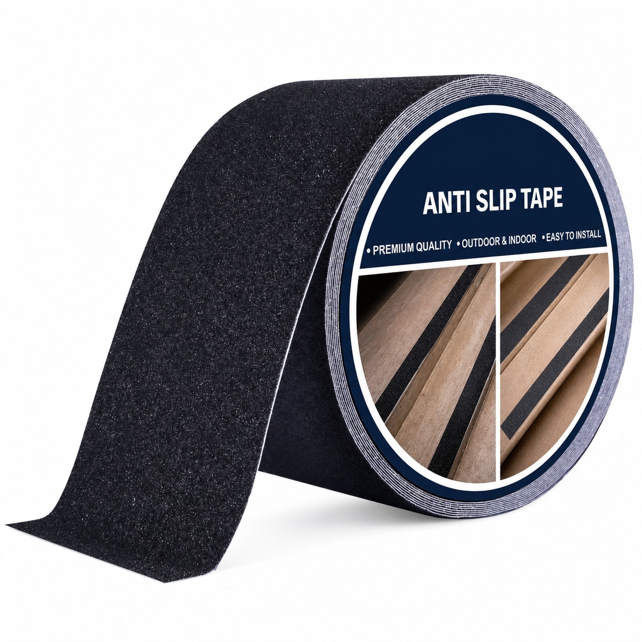 Aoibox  4 in x 62 ft Anti Slip Tape Roll with High Traction Abrasive Surface for Indoor and Outdoor Stairs Tape