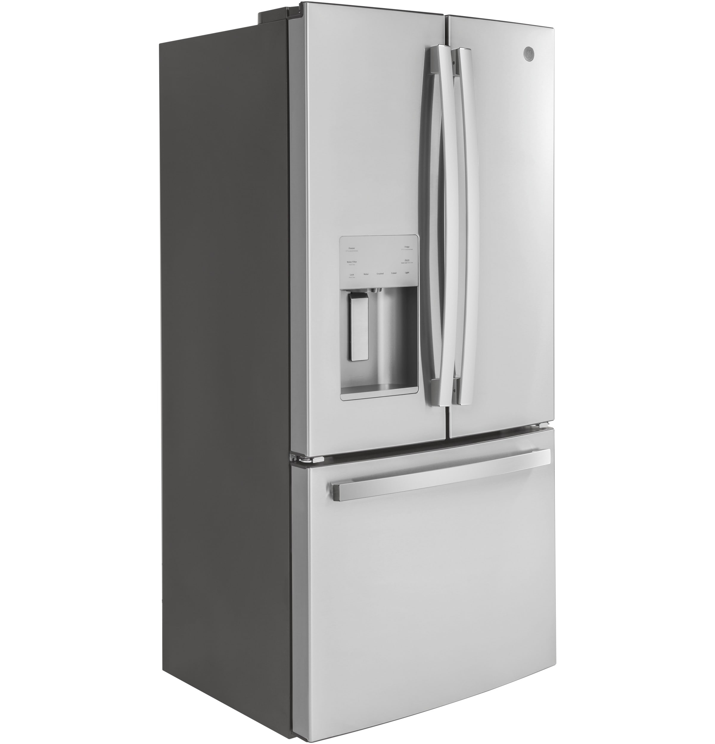 GE Counter-depth 17.5-cu ft French Door Refrigerator with Ice Maker, Water  and Ice Dispenser (Stainless Steel) ENERGY STAR in the French Door  Refrigerators department at