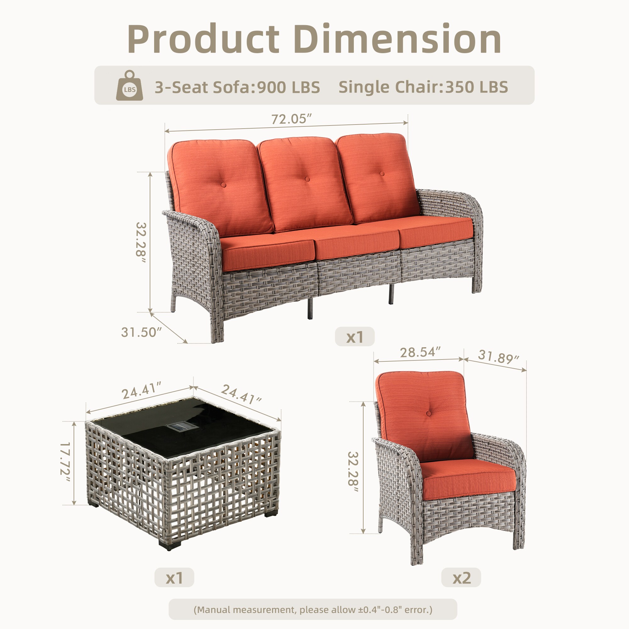 Ovios VNC804 Patio-Conversation-Sets - View #7
