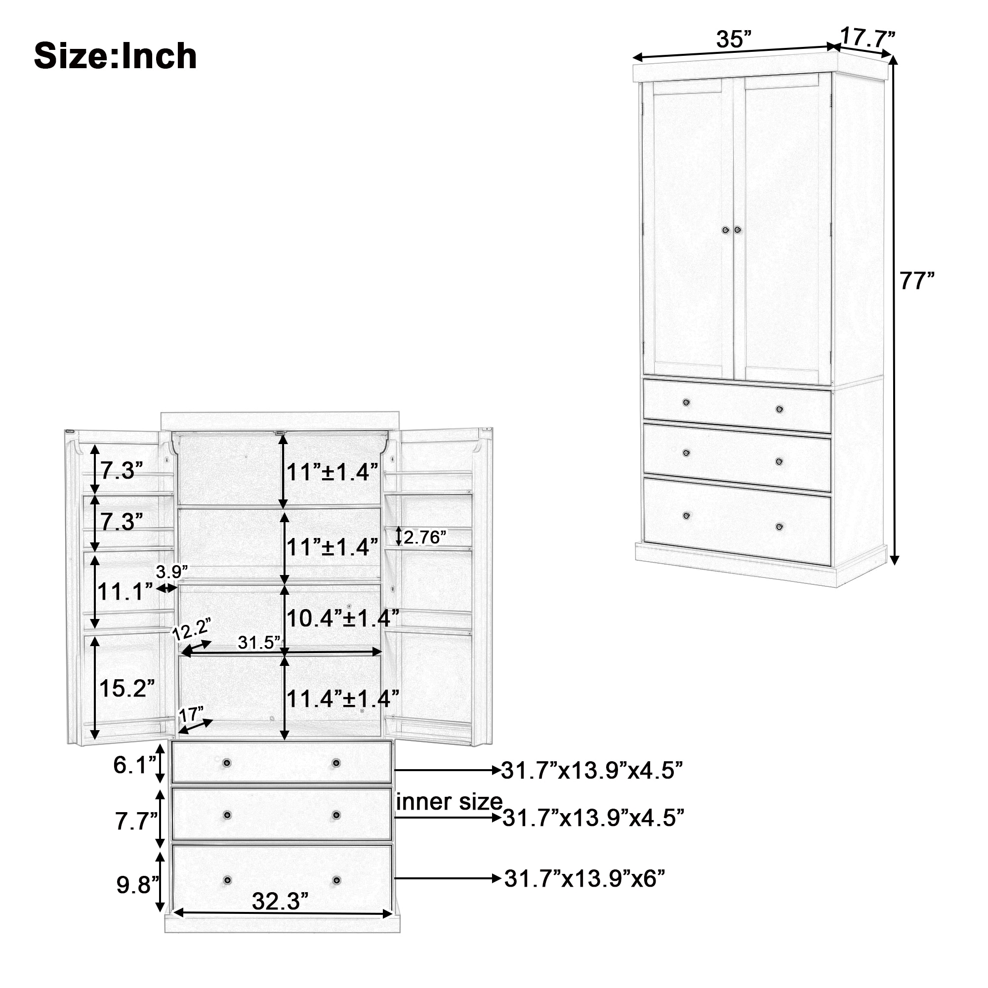 SINOFURN SYA020272GY Dining-Kitchen-Storarge - View #4