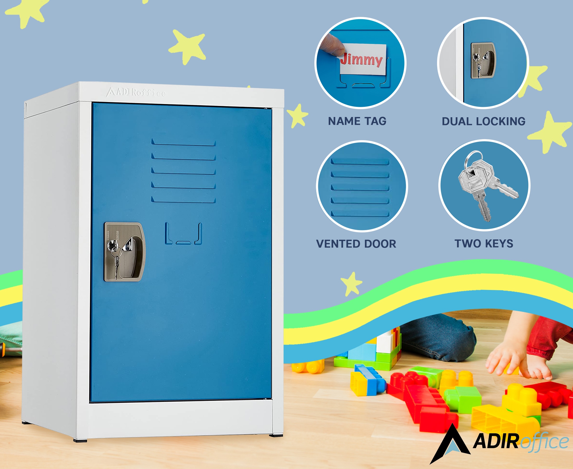 AdirOffice 629-02-BLU-PKG-1 Storage-Lockers - View #7