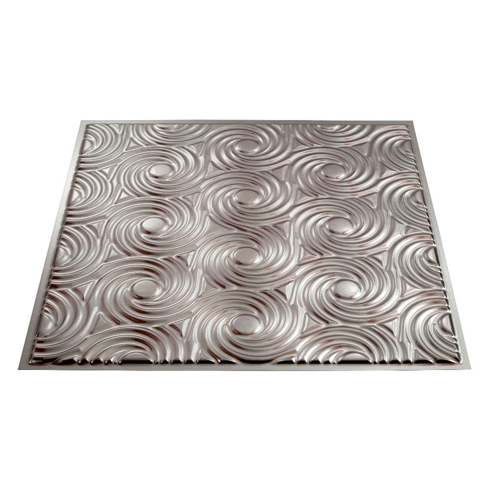 Fasade G72-29 24-in x 24-in Cyclone Brushed Nickel PVC Surface-mount Ceiling Tile (1-Pack, 4-sq ft / Case)