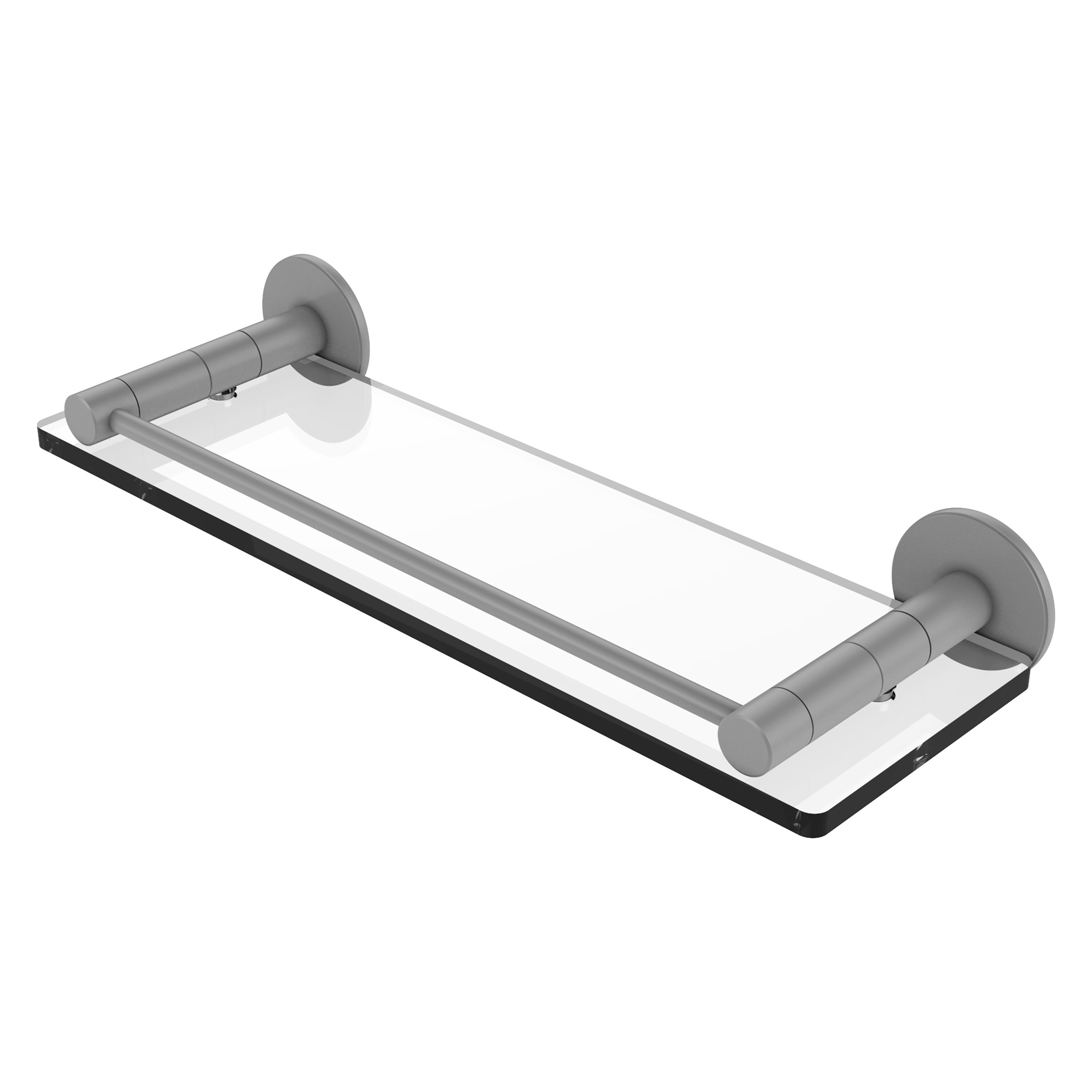 Allied Brass FR-1/16G-GYM Fresno Matte Gray Wall mount Bathroom Shelf ( 16-in x 2-in x 5-in )