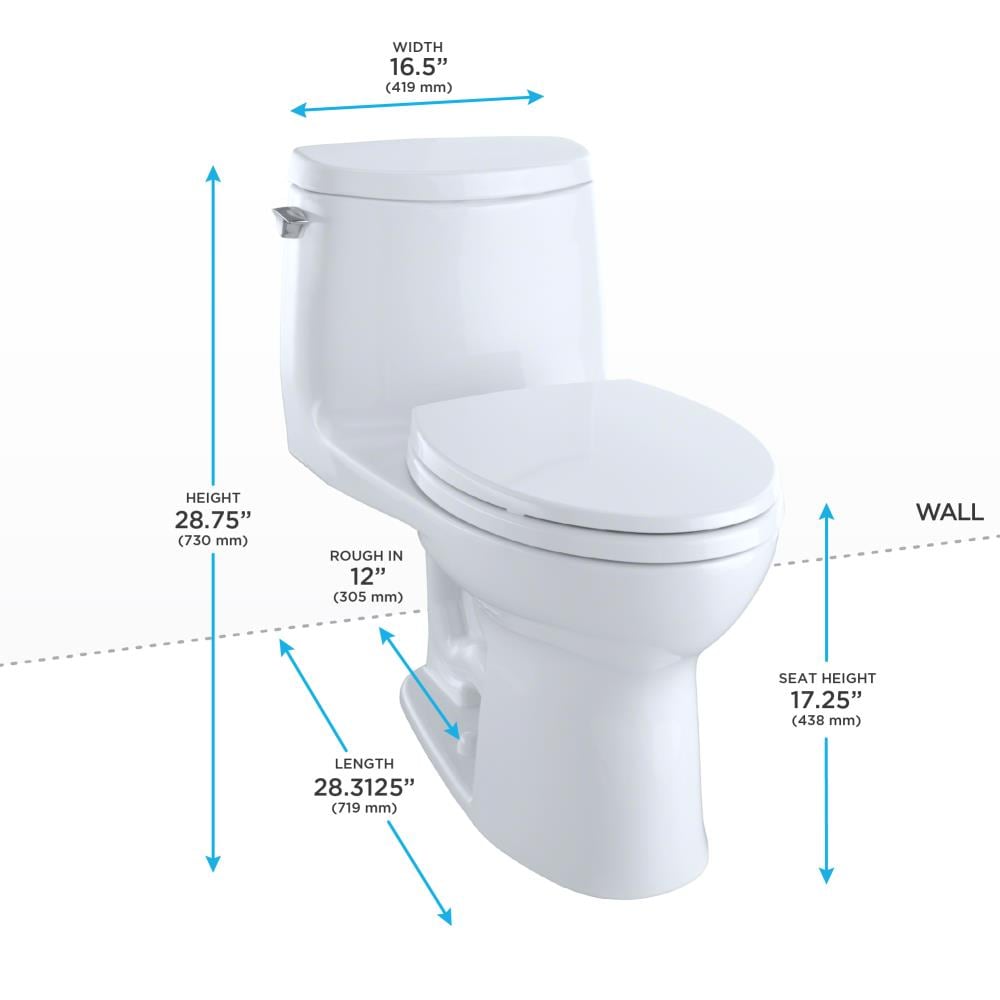 TOTO Ultramax II Sedona Beige Elongated Chair Height WaterSense Toilet ...