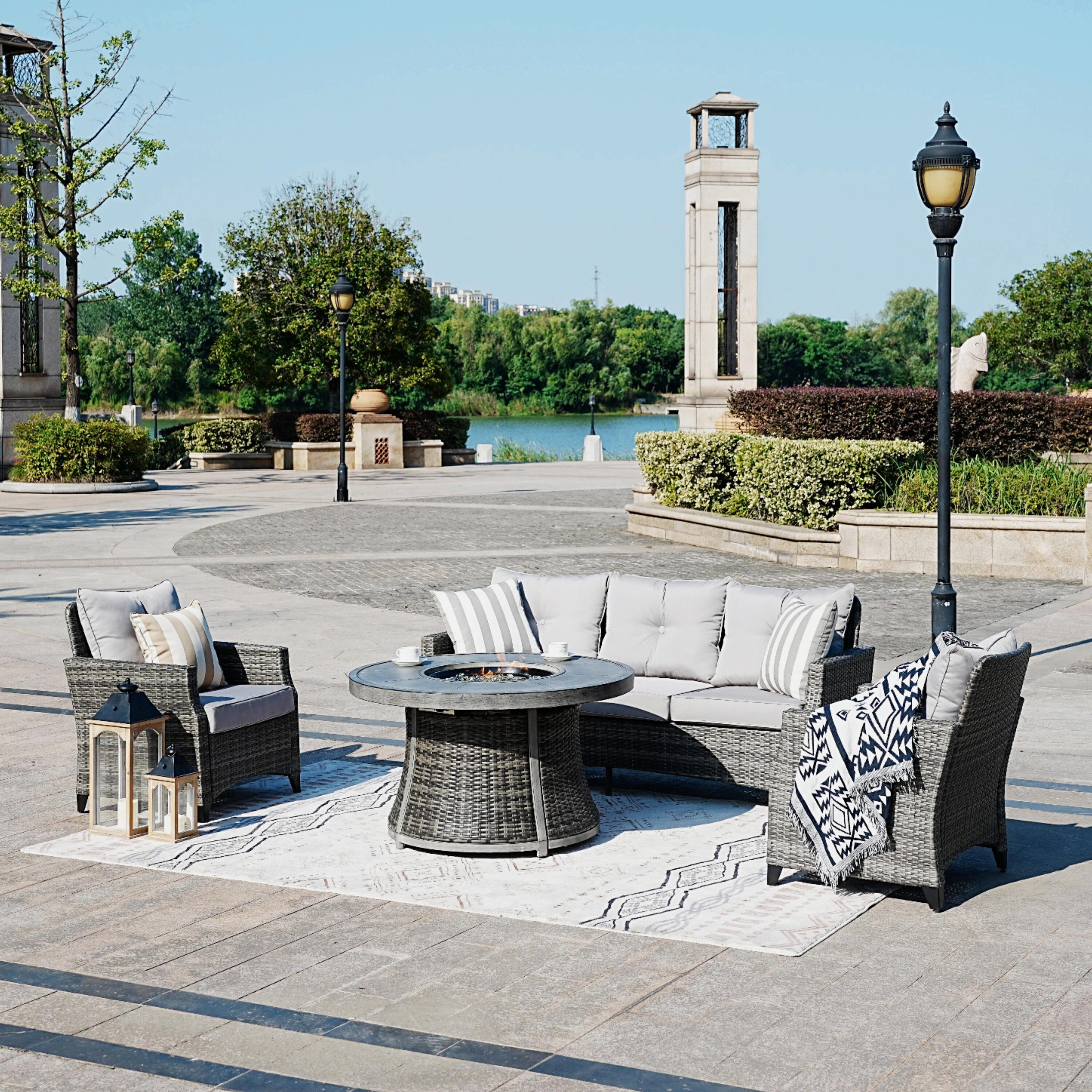 Direct Wicker DWG-1802P&521E-G Patio-Conversation-Sets - View #7