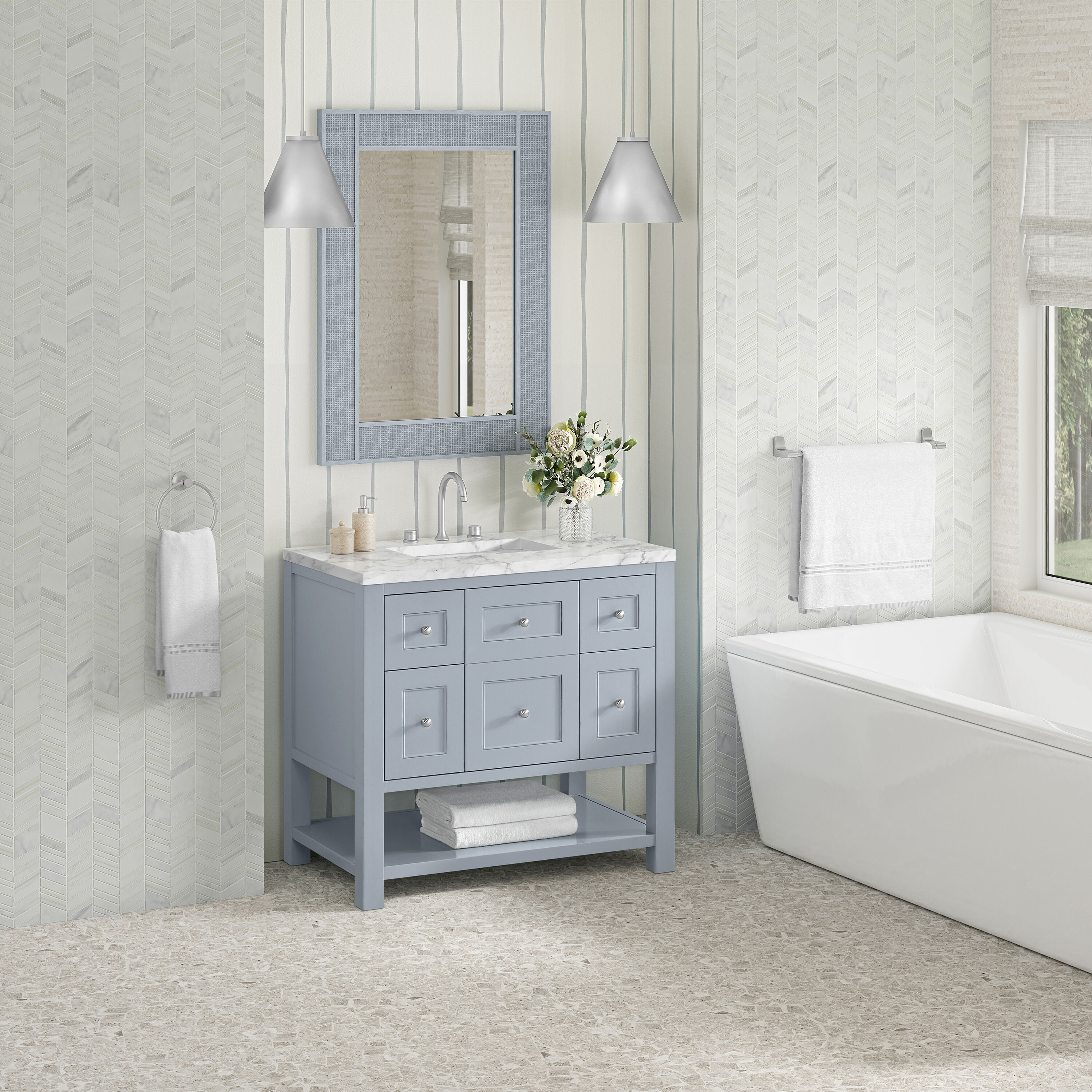 James Martin Vanities 330-V36-SRB-3CAR Bath-Vanity-Combo - View #4