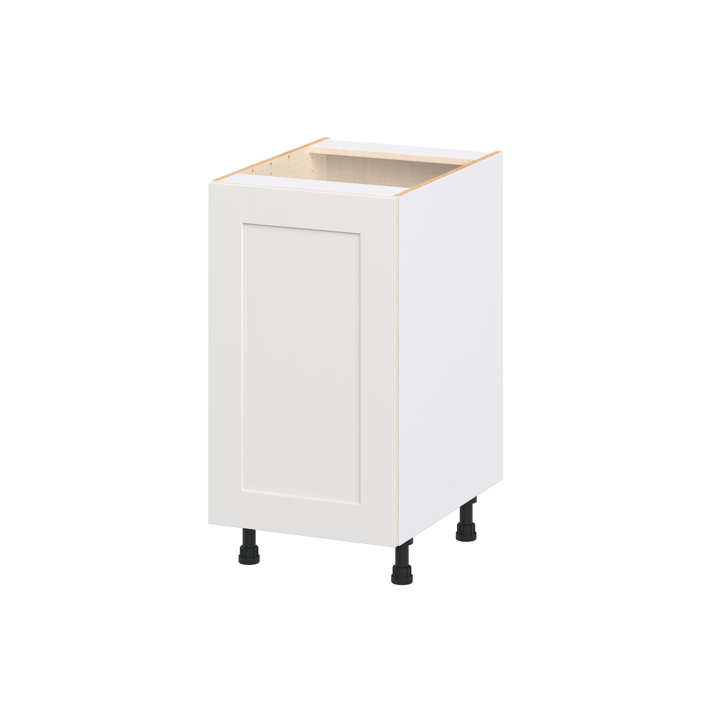 Hugo&Borg DSB18FH(L/R)-JO Jolie 18-in W x 34.5-in H x 24.5-in D Warm White Base Fully assembled Cabinet Flat Panel Shaker