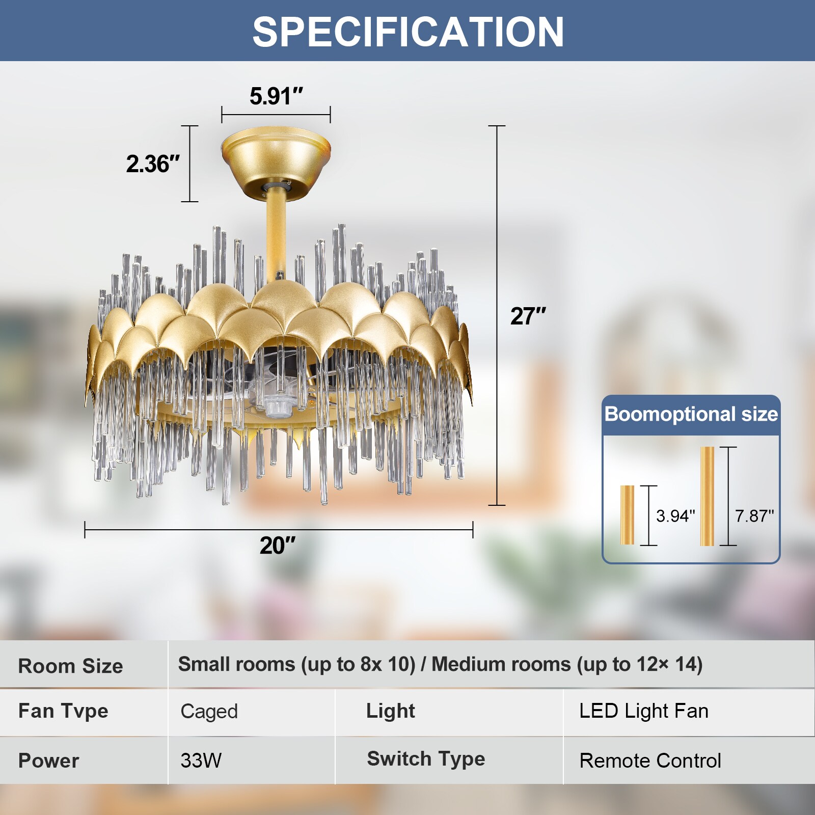Dovanpaul 238-20A-GD Ceiling-Fans - View #4