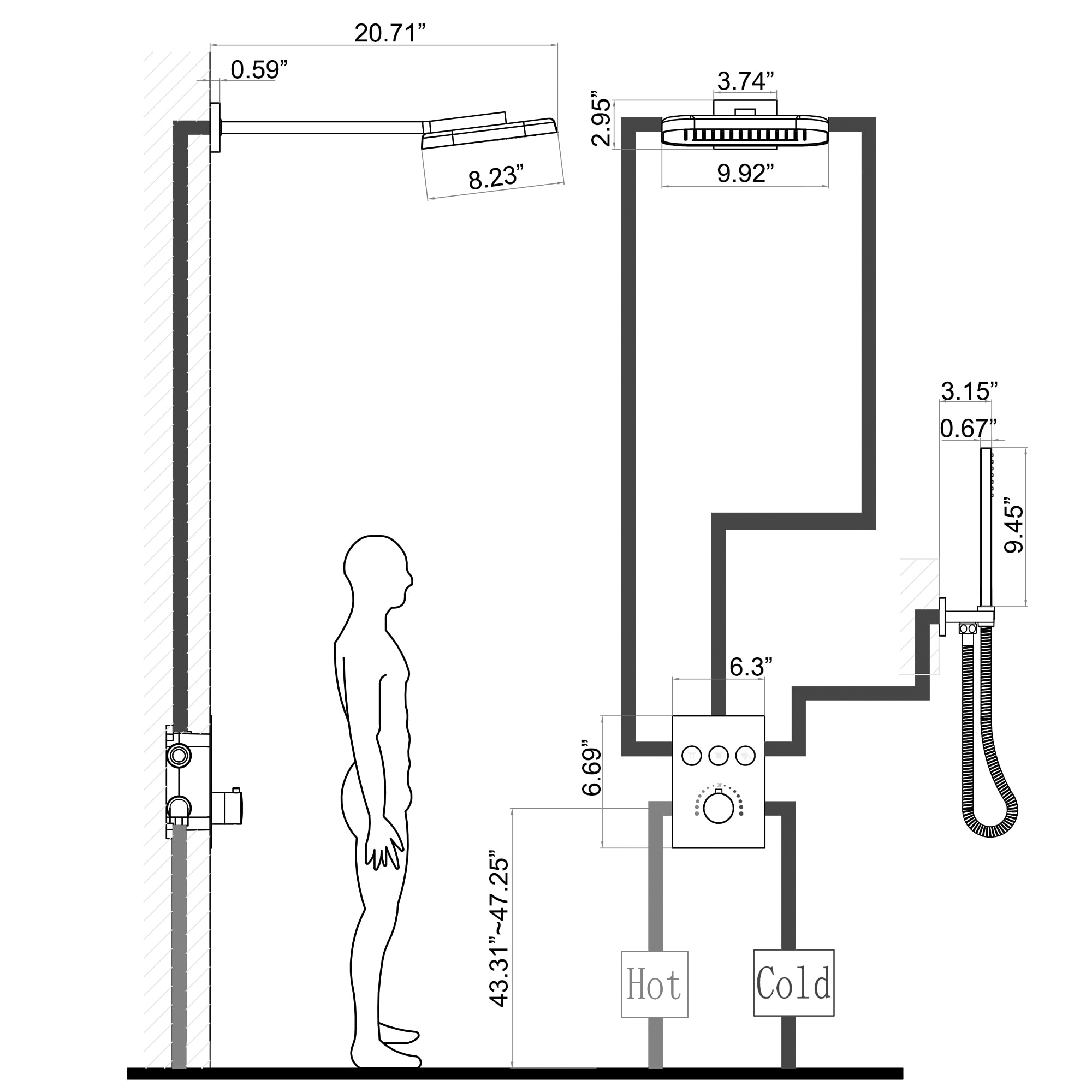 Nestfair KPS85028C Tub-Shower-Faucets - View #6