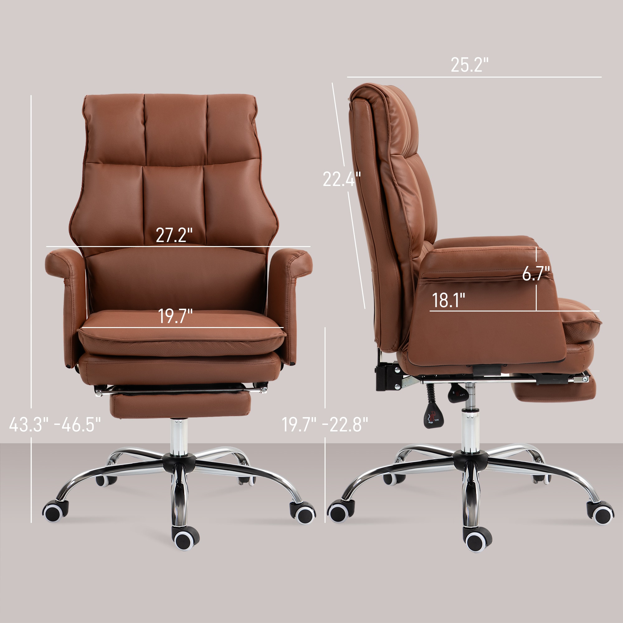 HomCom 921-754V00BN Office-Chairs - View #3