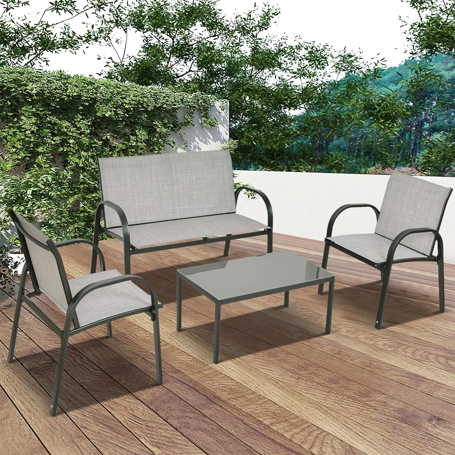 WELLFOR OUJN65848GR Patio-Conversation-Sets - View #10