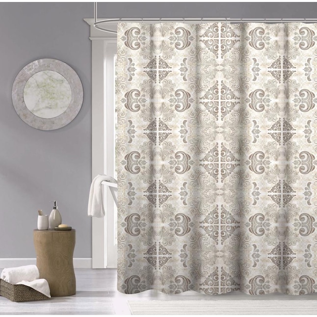 Patterned Shower Curtain, Damask Fabric Shower Curtain Liners