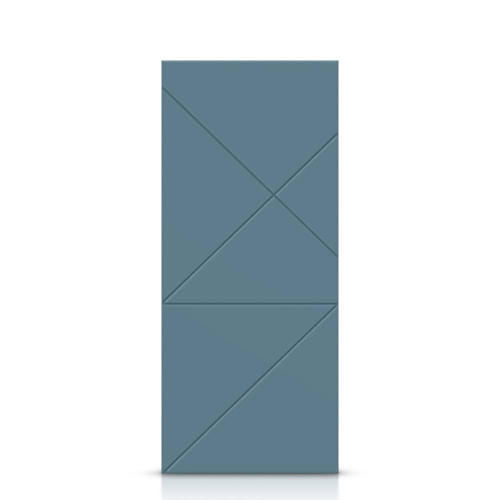 CALHOME DMD-CNC-229-80X42-BP CNC-229 42-in x 80-in Dignity Blue Crossbuck Smooth Hollow core Stained MDF Slab Door