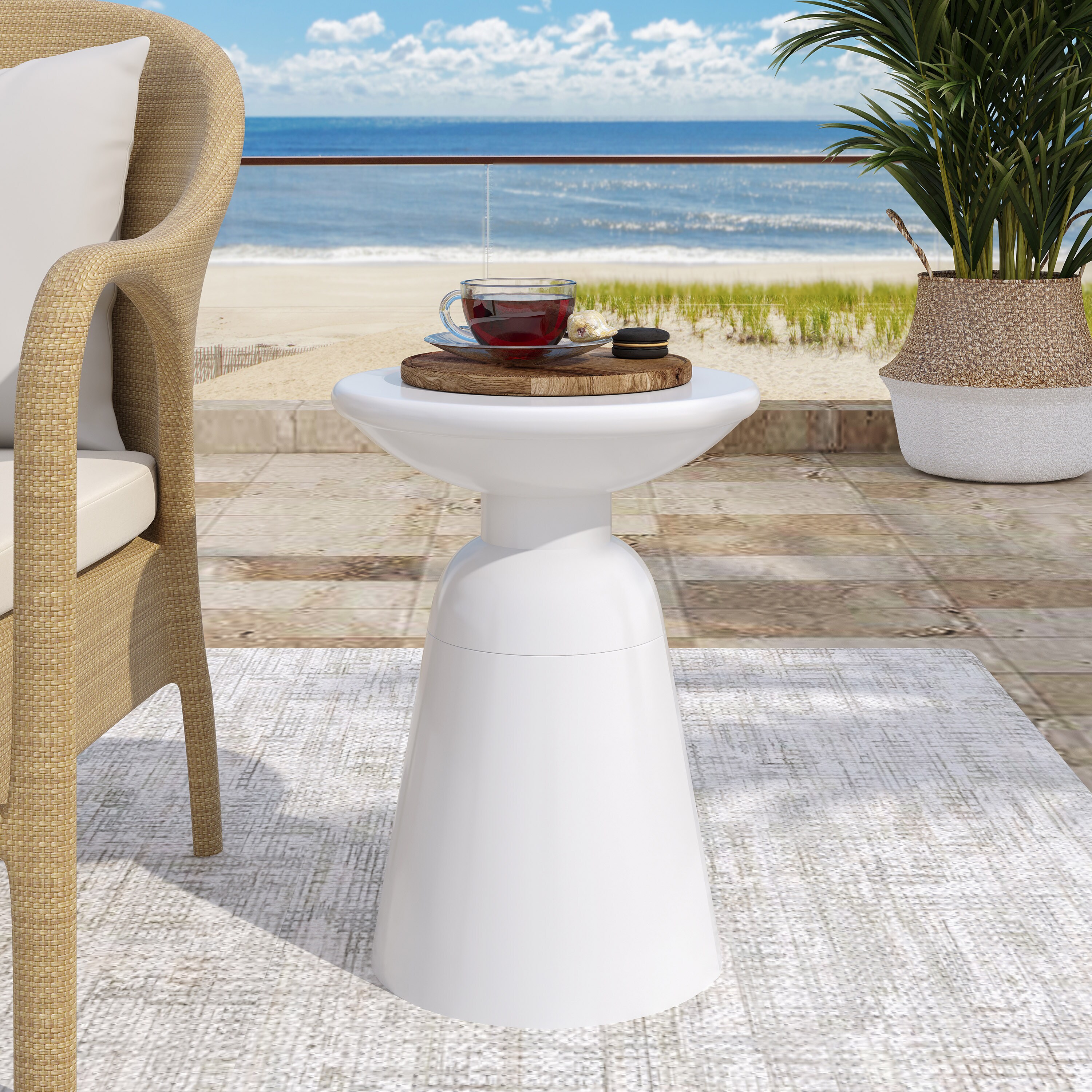 LOVMOR SF-M-73615.00WHI Patio-Tables - View #3