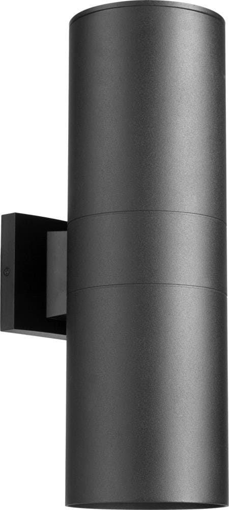 Nathan James Sedona Black Outdoor Wall Sconce Lantern Light Fixture with Iron Frame and Cylinder Clear Shade