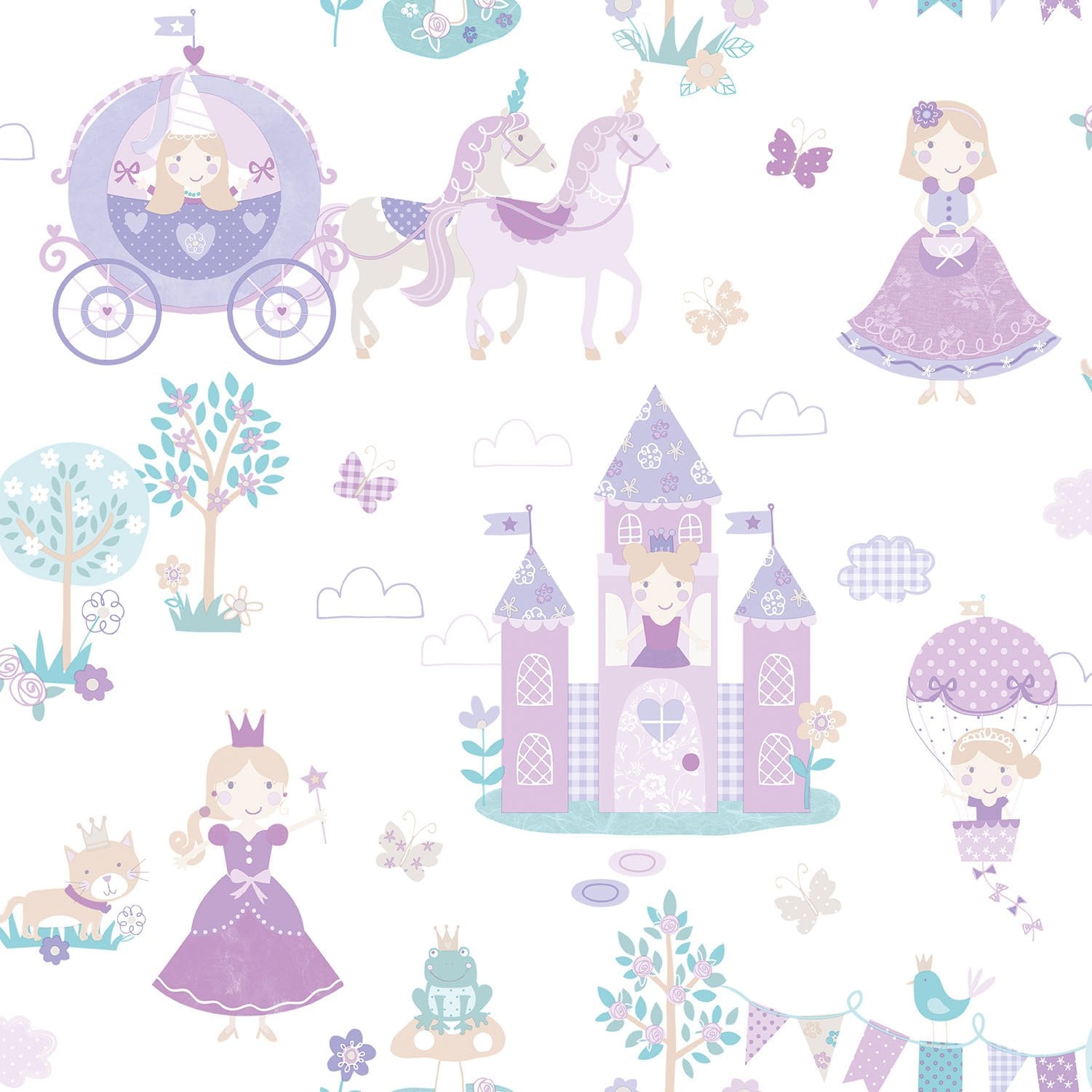 Galerie - Tiny Tots 2 Fairytale Purple Lilac Wallpaper G78373