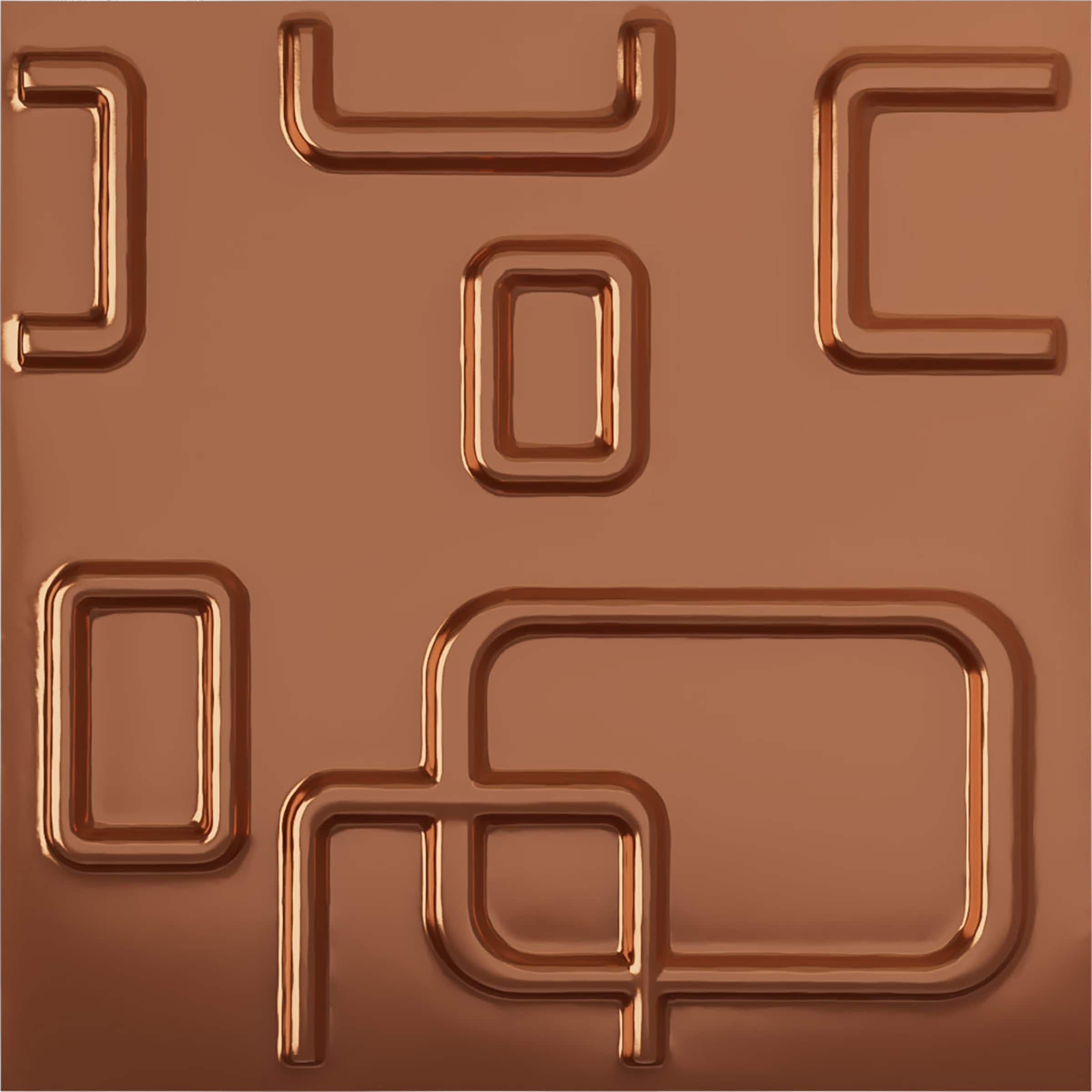 Ekena Millwork WP12X12OSBCO-CASE-12 11-7/8-in x 11-7/8-in Embossed Paintable/Stainable Copper PVC Wall Panel ( 12 -Pack, Covers 11.76-sq ft )