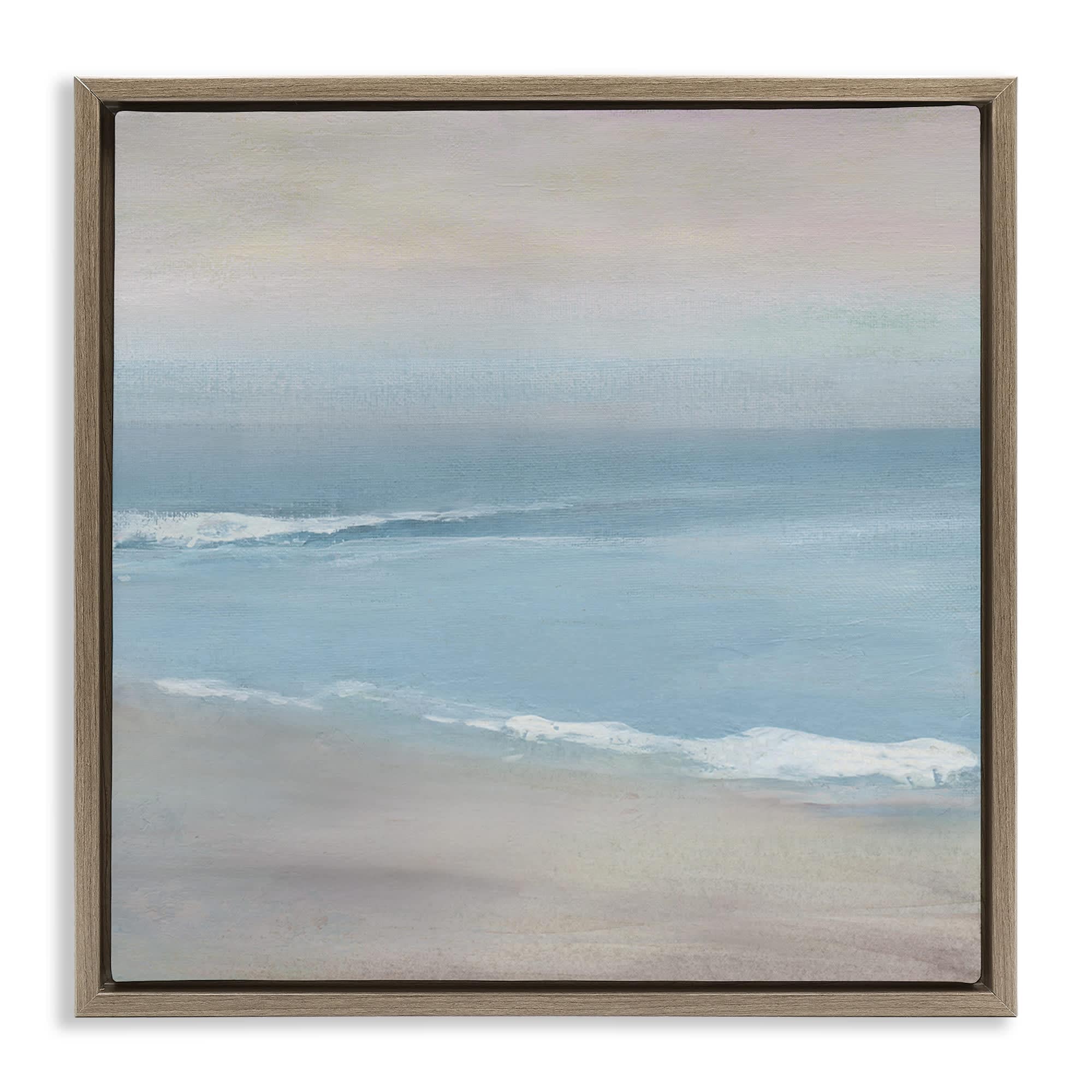 Stupell Industries BT-995-FFE-17X17 Coalescing Ocean and  Shore Floating Frame design by Carol Robinson