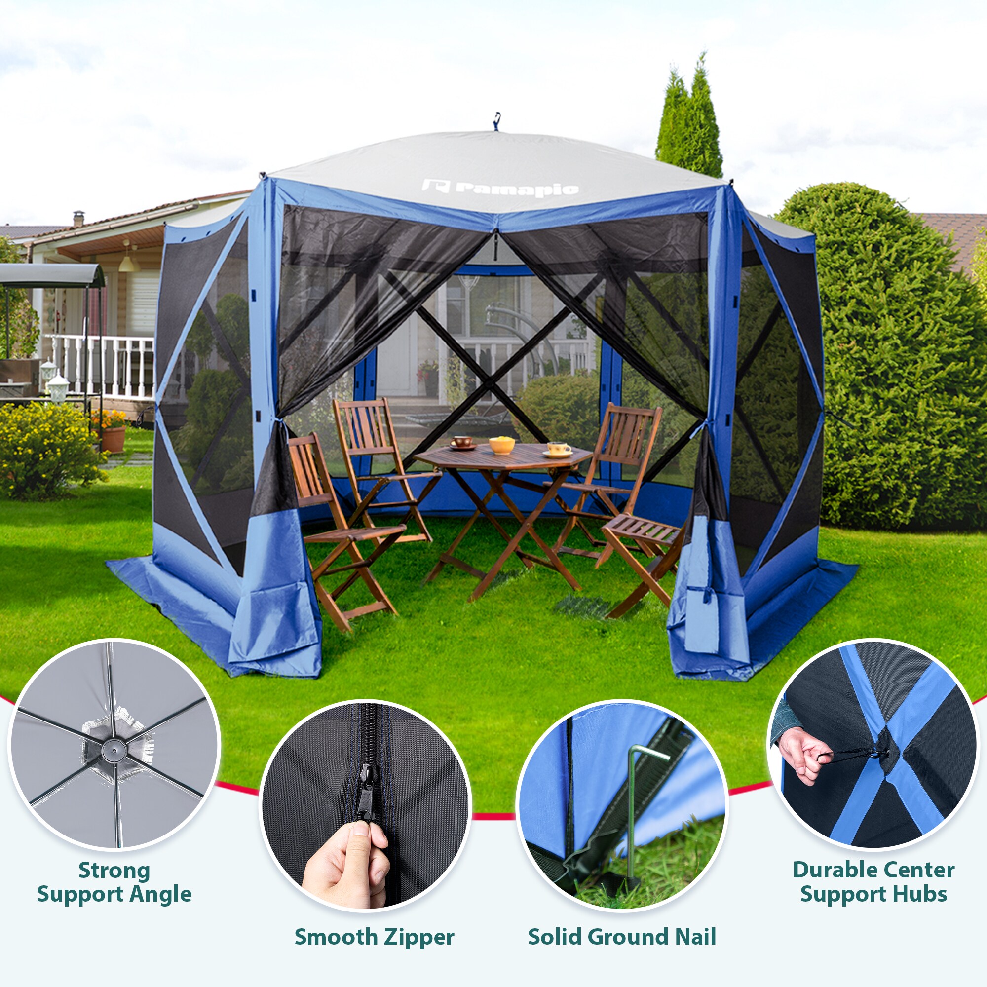 PamaPic ZP-BLB-WL1 Wood-Resin-Gazebos - View #4
