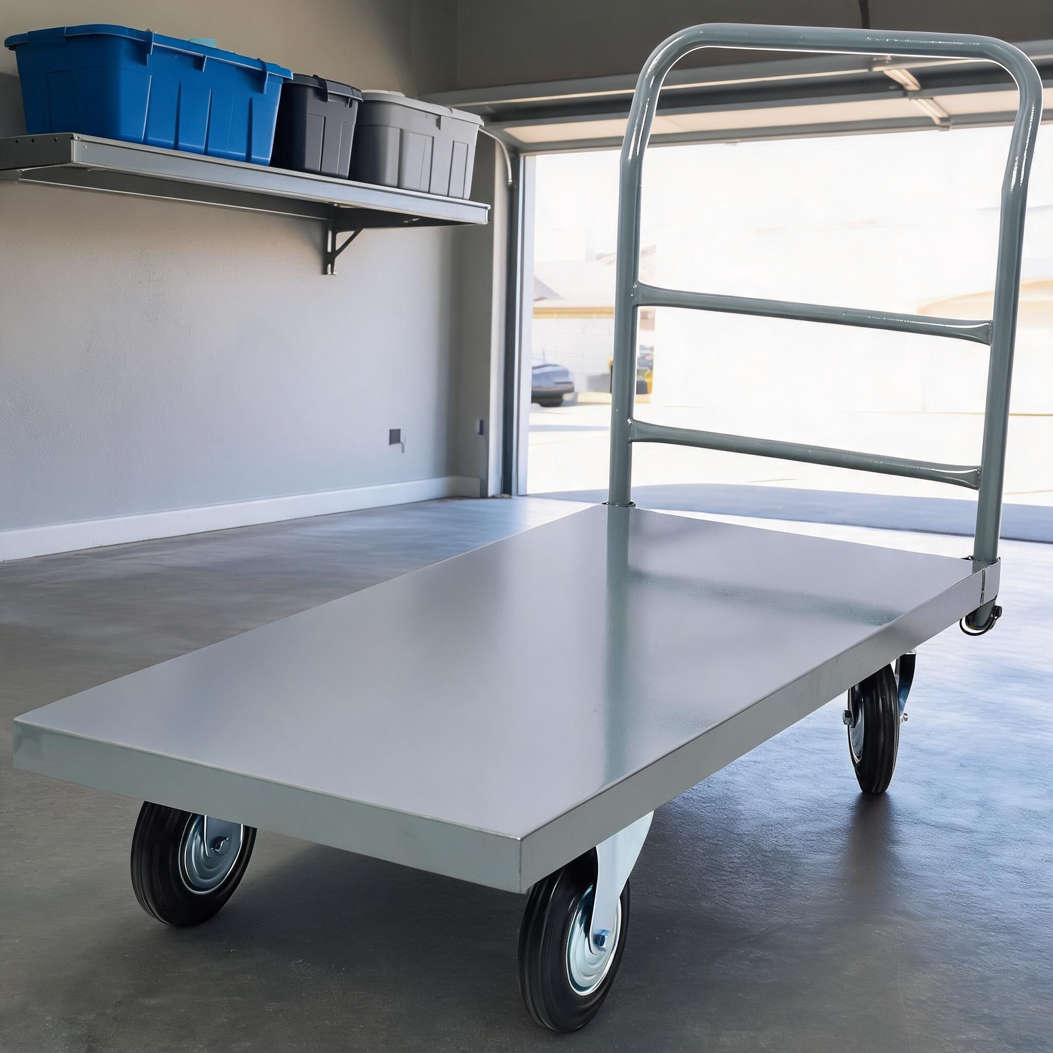 Watnature For Warehouses Residential Moving 24 times 48 Industrial Steel Platform Truck Cool Gray #N9UCQ0RNN91Z