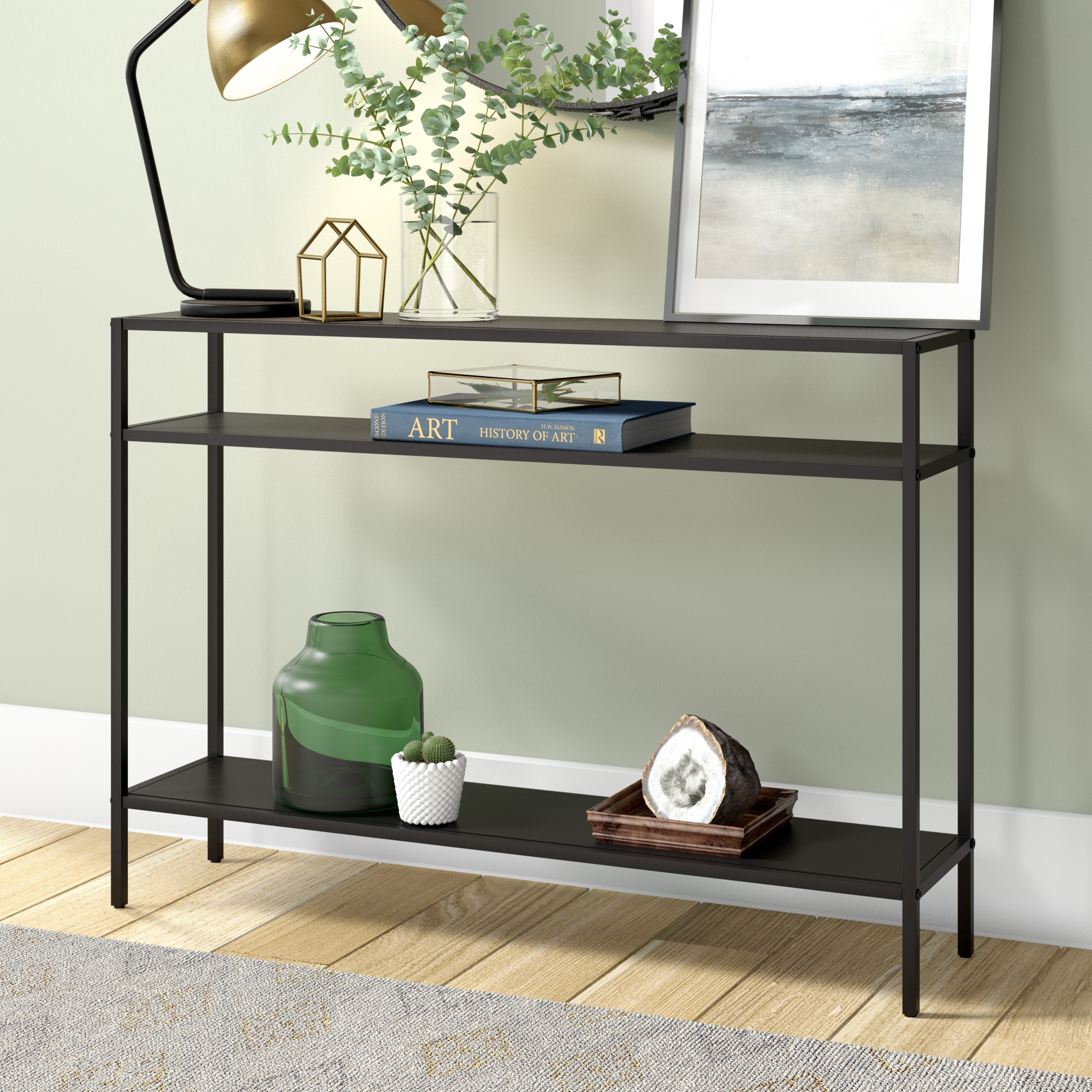 Hailey Home AT0512 Ricardo Modern Blackened bronze Console table