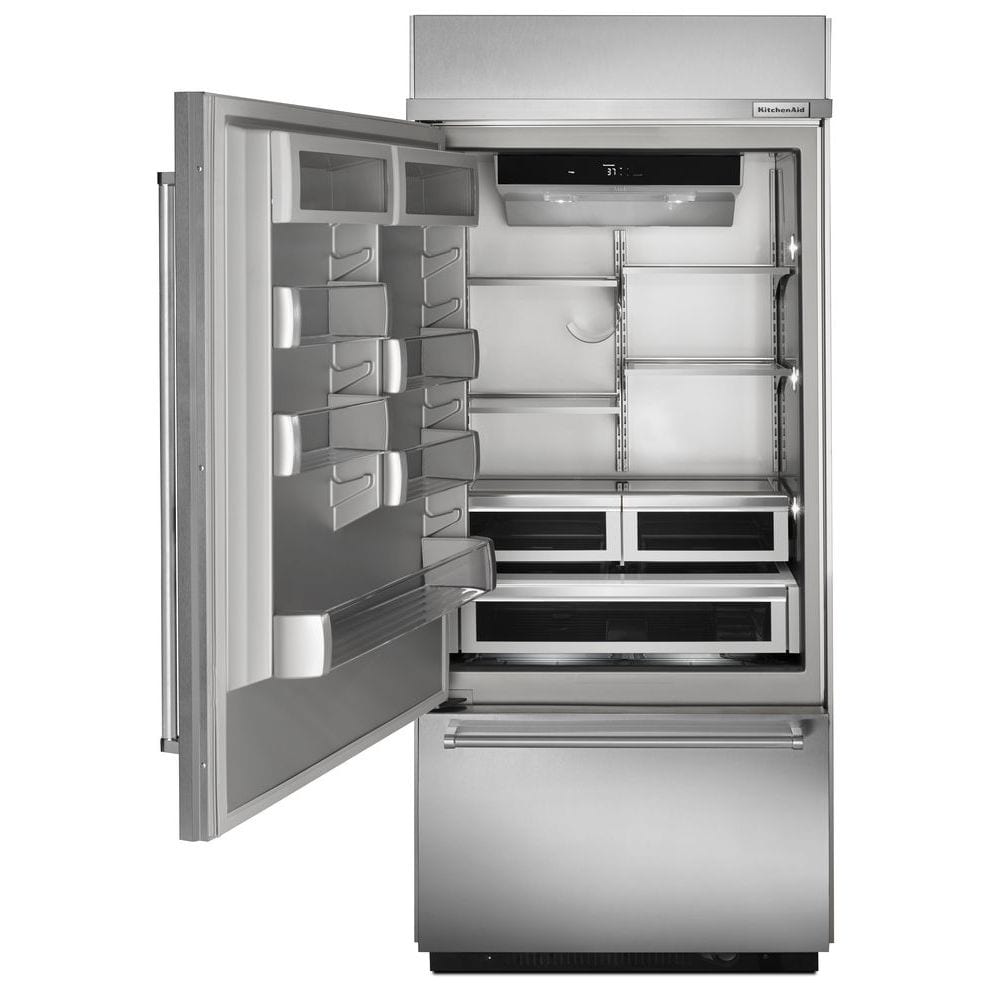 Kitchenaid 20.9-cu Ft Built-in Bottom-freezer Refrigerator With Ice 