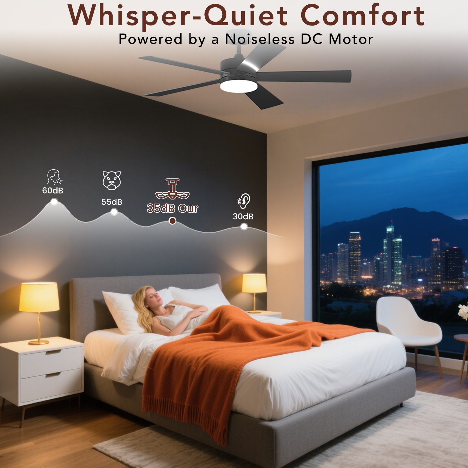 COWSAR LSCF-FL9220-BLACK Ceiling-Fans - View #7