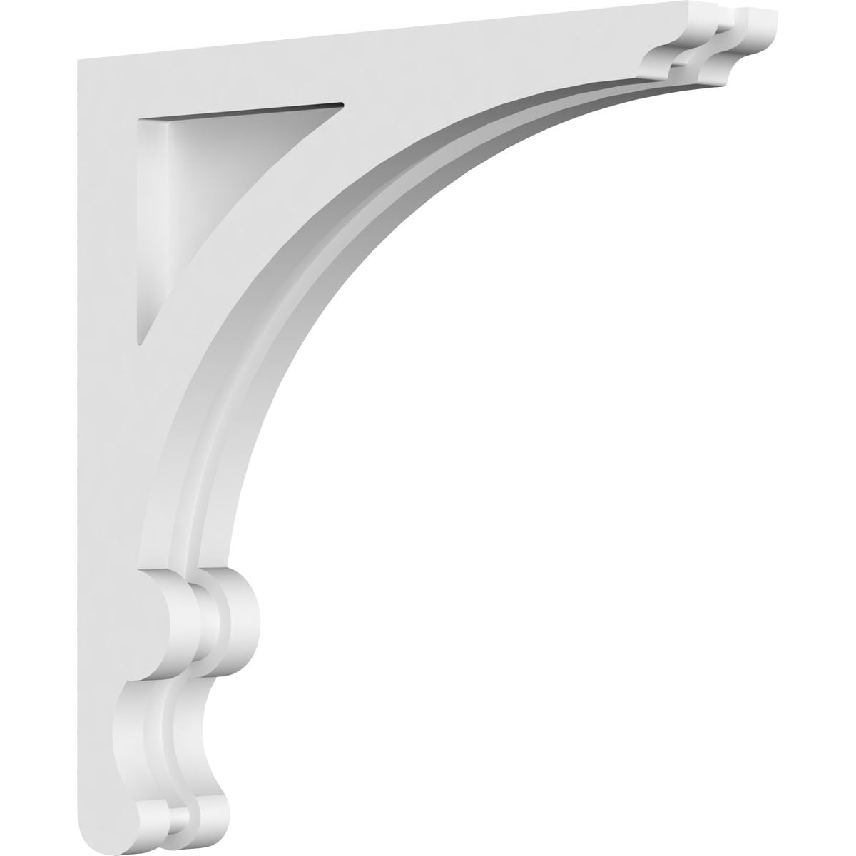 Ekena Millwork CORP01X12X12LE 1-7/8-in x 12-in x 12-in Legacy Unfinished White PVC Paintable Corbel