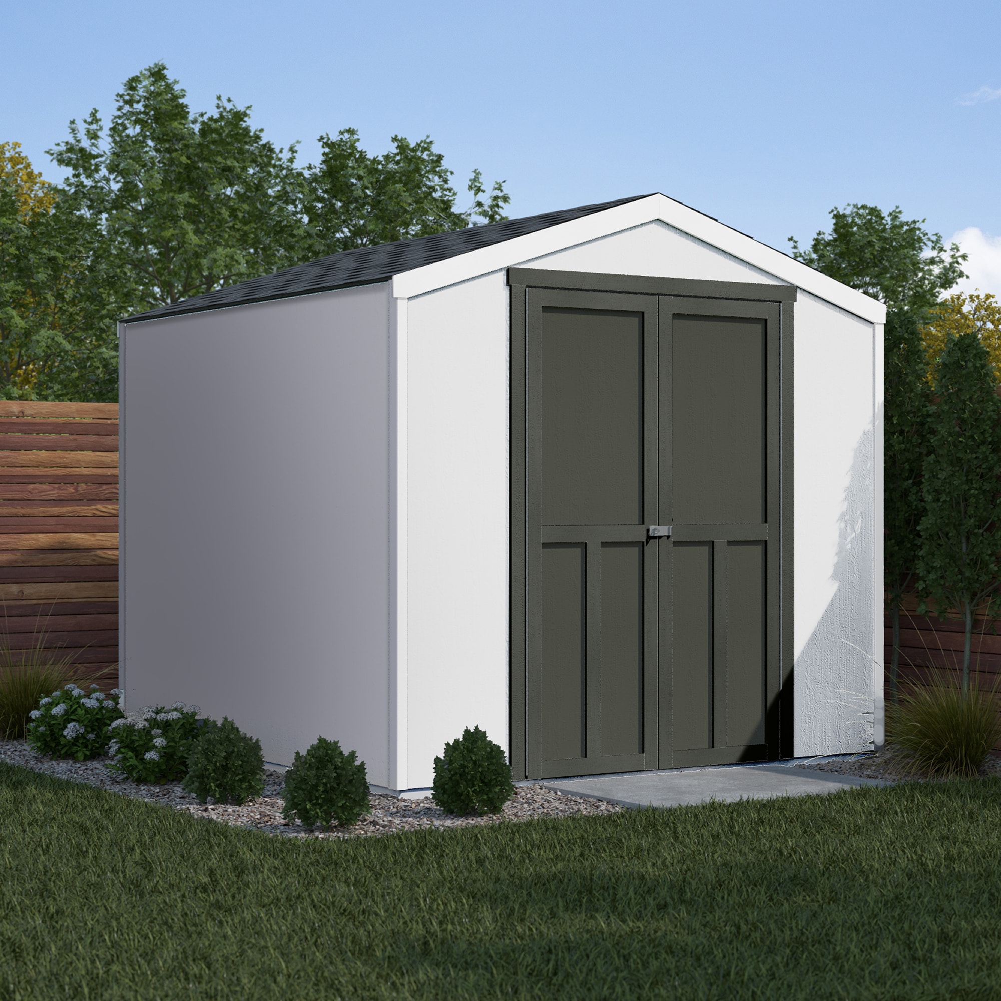 Heartland 19633-1 Monterra Value Gable 8-ft x 8-ft Gable Style Wood Outdoor Storage Shed with 1 Doors