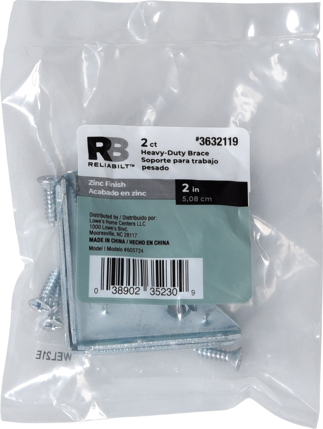 RELIABILT 605724 Mending-Plates-Brackets-Braces - View #3