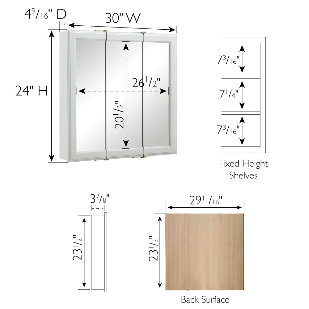 Design House 535864-WHT Bathroom-Medicine-Cabinets - View #5