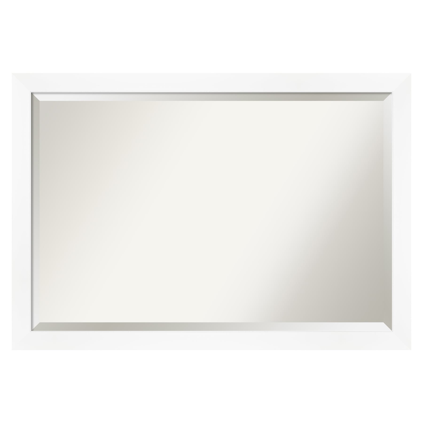 Amanti Art DSW4593625 Cabinet 39.25-Inches x 27.25-Inches Framed Rectangle Bathroom Vanity Mirror ( Matte White )