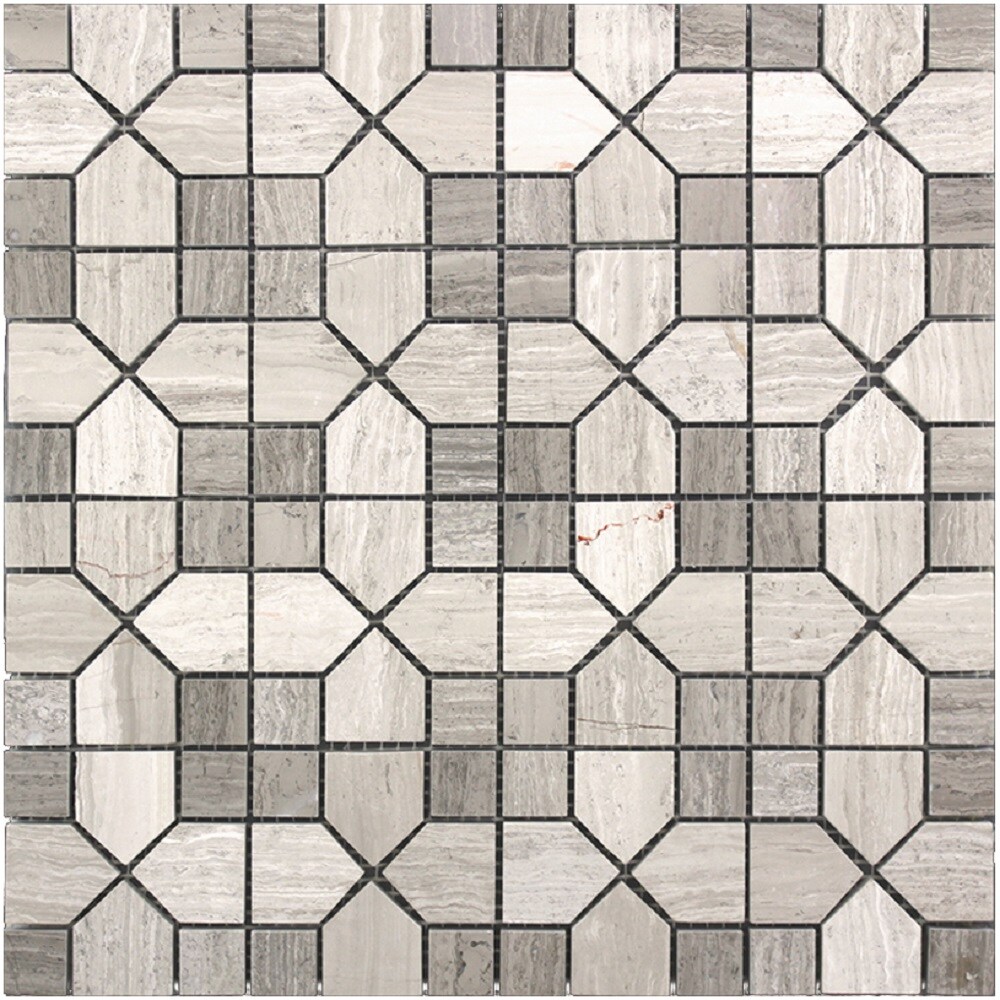 Apollo Tile Desert Hills Gray 12-in x 12-in Polished Natural Stone Marble Mixed Pattern Patterned Floor and Wall Tile (5-sq. ft/ Carton)