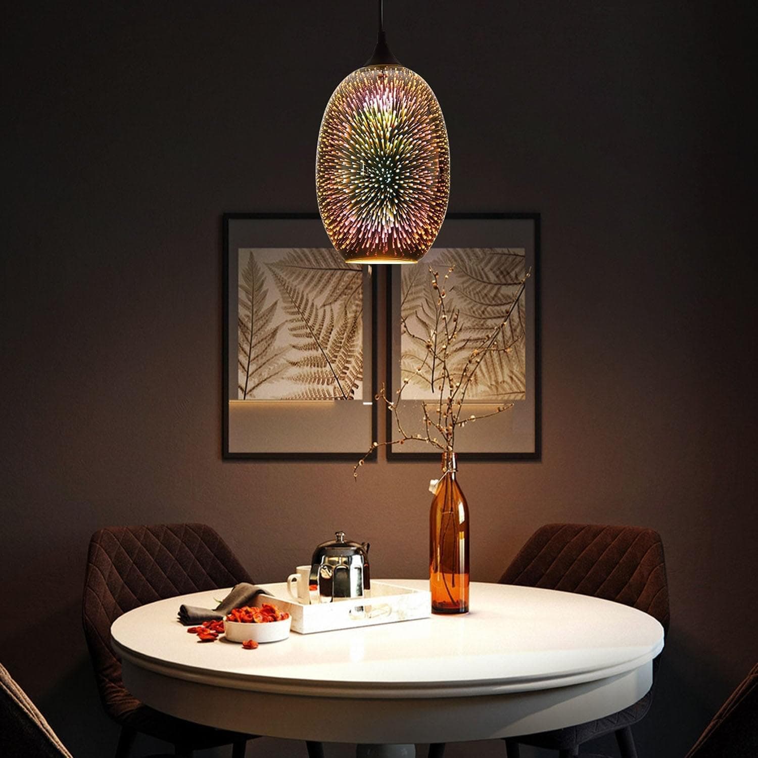 SILJOY AA-009 3D Colorful Glass Fireworks ART Pendant Light