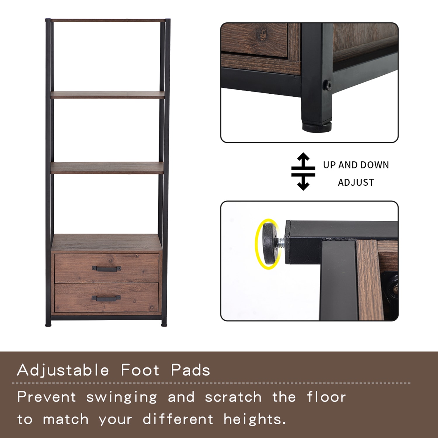 Mondawe MA-N25173BK bookcases - View #2